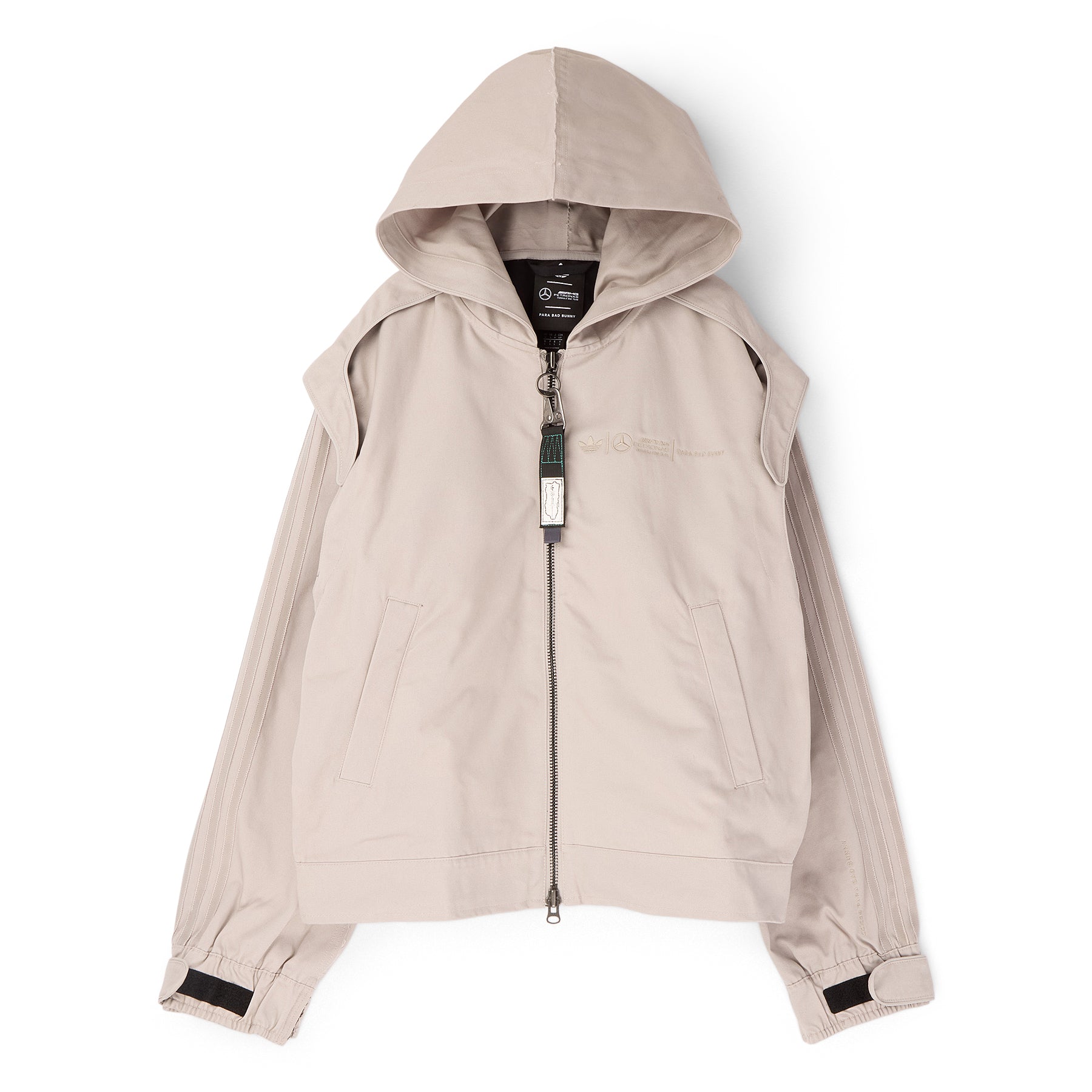 adidas x Bad Bunny F1 Racing Zip Up Track Jacket (Clear Granite)