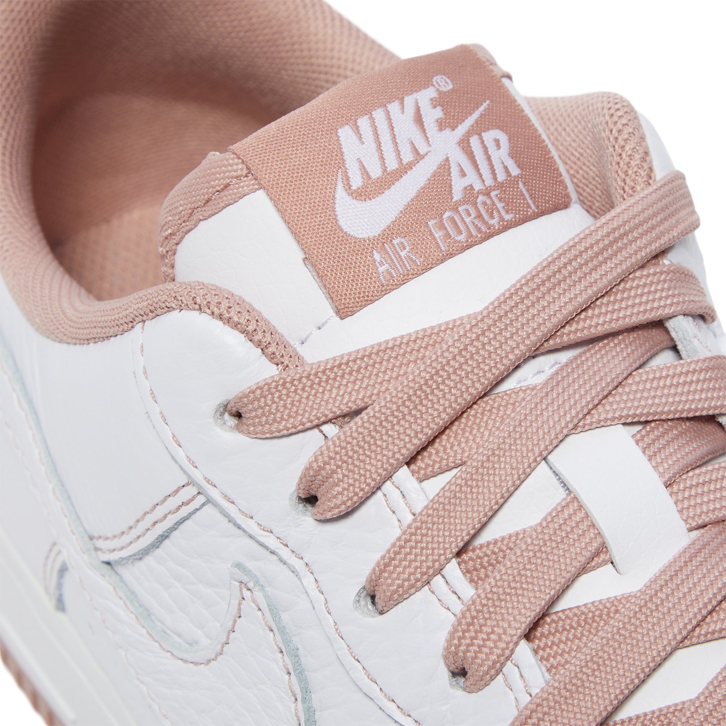Nike Womens Air Force 1 '07 Mini Jewel (White/Particle Pink/Metallic Silver)