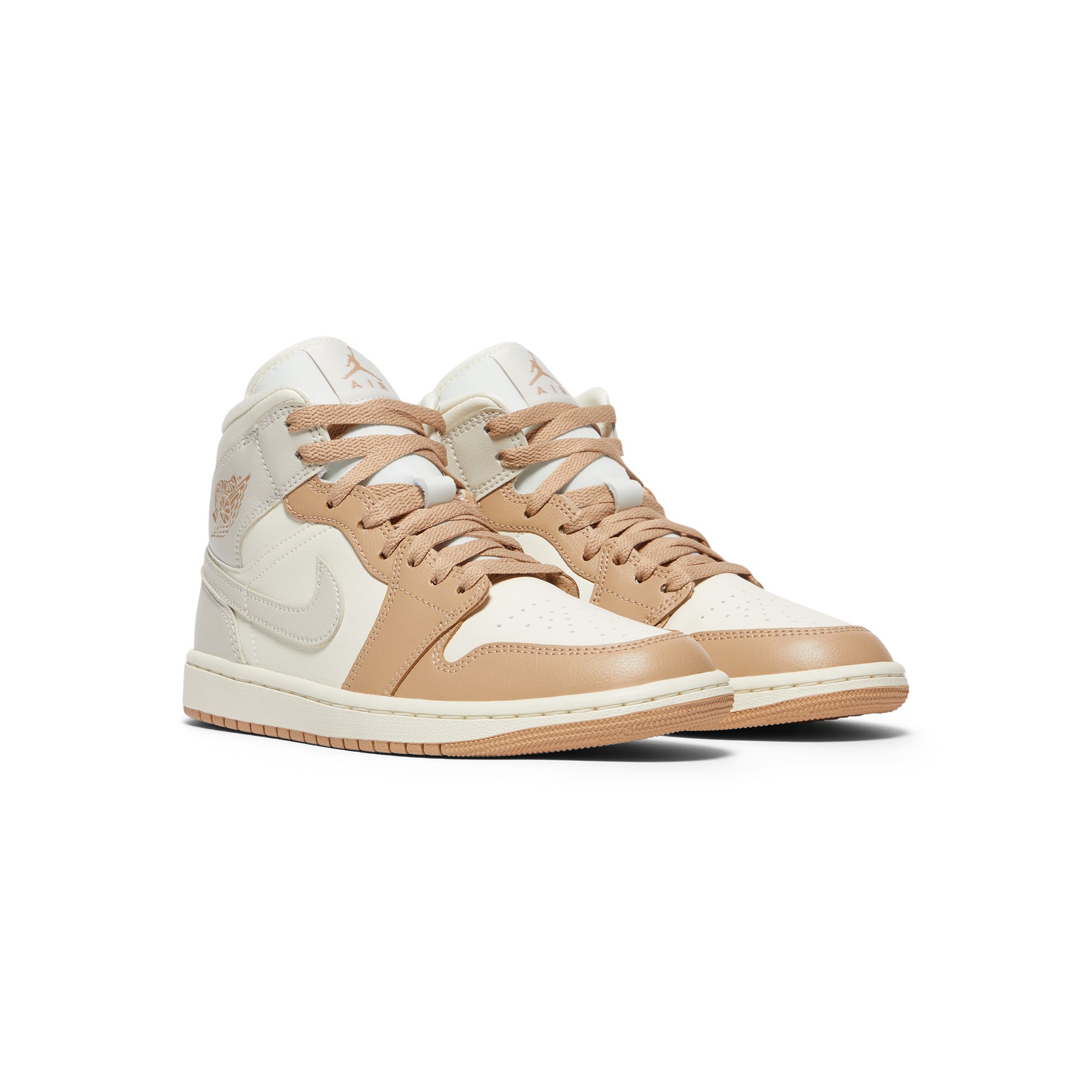 Air Jordan 1 Mid Womens (Pale ivory/Light orewoood brown/Hemp/Sail)