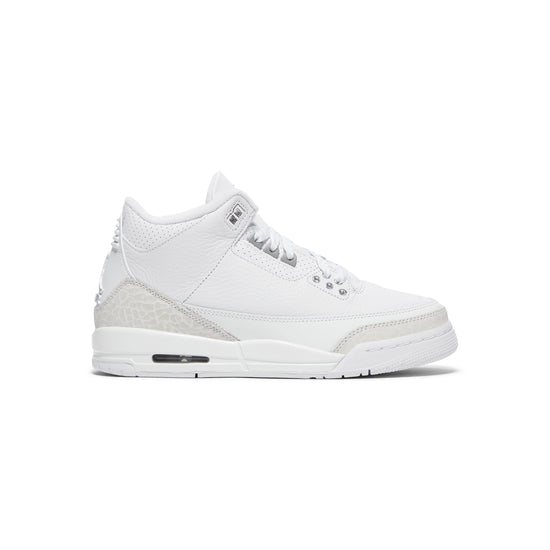 Air Jordan 3 Retro Kids (White/Metallic Silver)