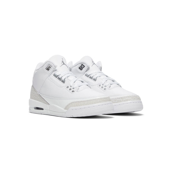 Air Jordan 3 Retro Kids (White/Metallic Silver)