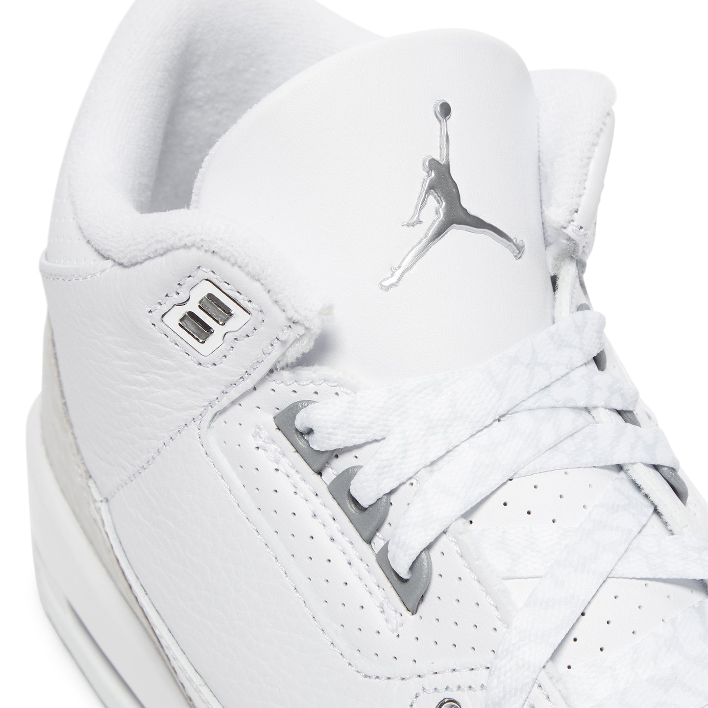 Air Jordan 3 Retro Kids (White/Metallic Silver)
