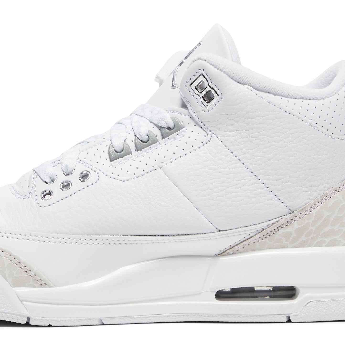 Air Jordan 3 Retro Kids (White/Metallic Silver)