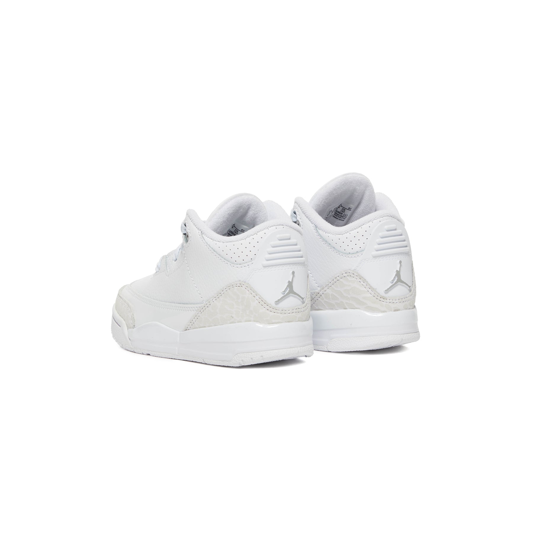 Air Jordan 3 Retro Kids TD (White/Metallic silver/White)