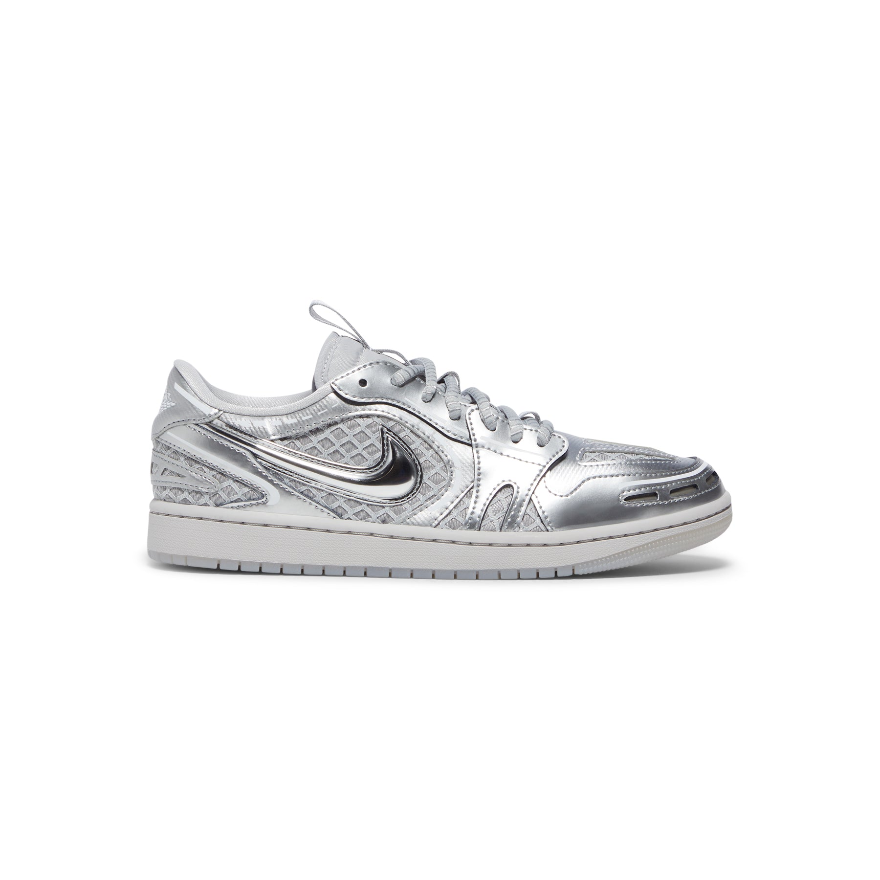 Nike Womens Air Jordan 1 MM Low V3 (Neutral grey/Metallic silver/White)