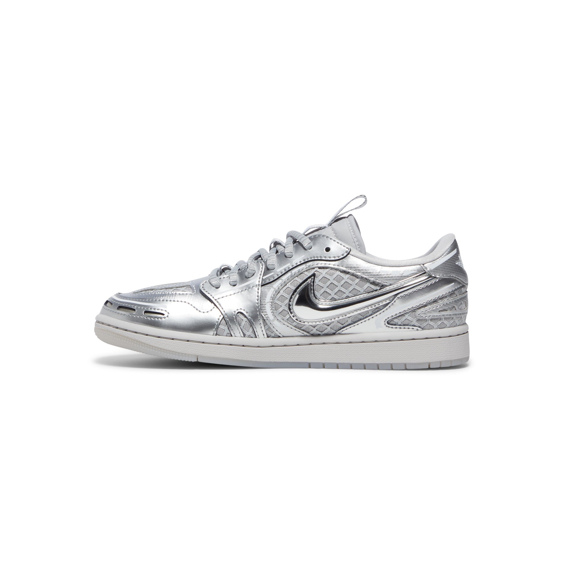Nike Womens Air Jordan 1 MM Low V3 (Neutral grey/Metallic silver/White)