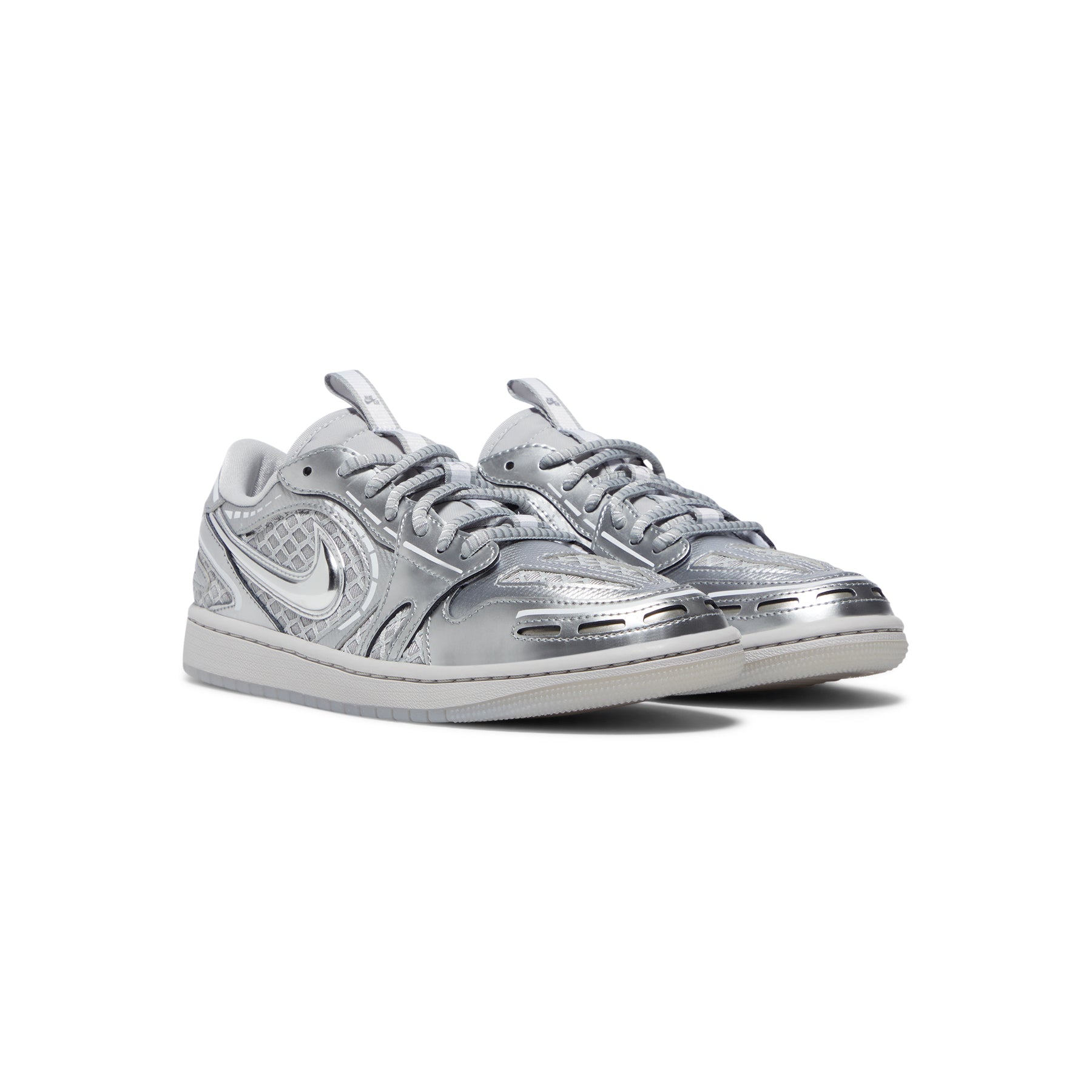 Nike Womens Air Jordan 1 MM Low V3 (Neutral grey/Metallic silver/White)