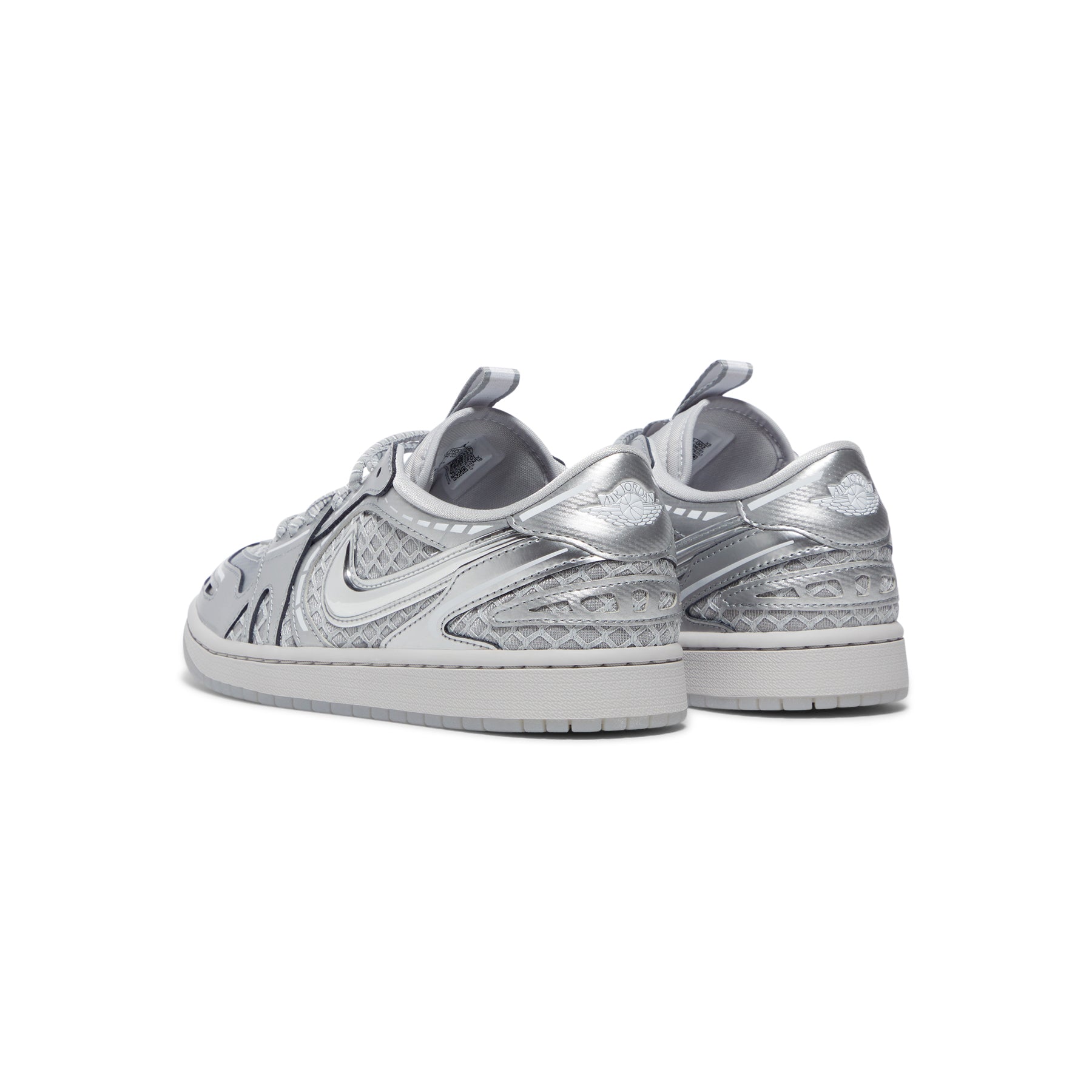 Nike Womens Air Jordan 1 MM Low V3 (Neutral grey/Metallic silver/White)