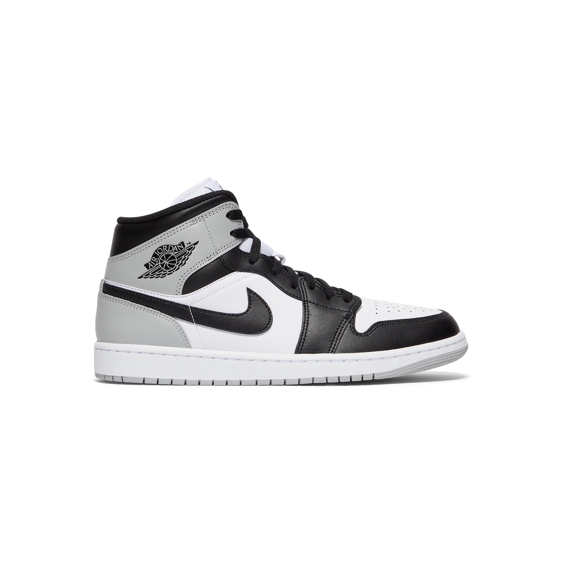 Air Jordan 1 Mid (White/Black/Light smoke grey)