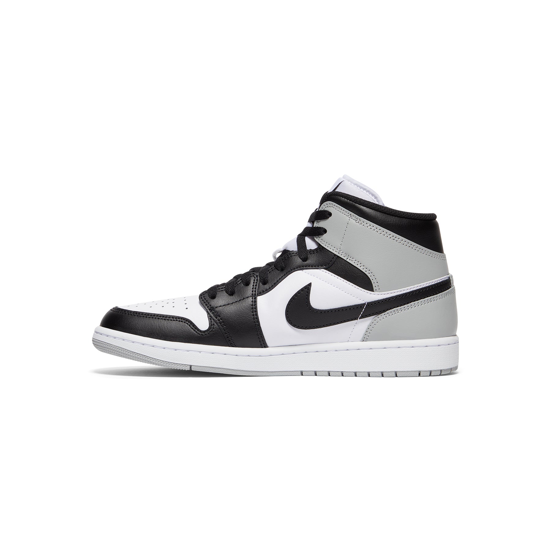 Air Jordan 1 Mid (White/Black/Light smoke grey)