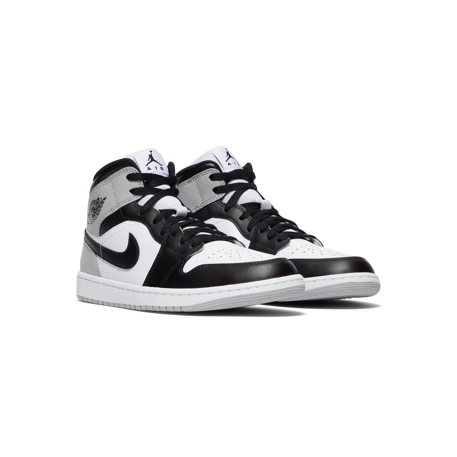 Air Jordan 1 Mid (White/Black/Light smoke grey)