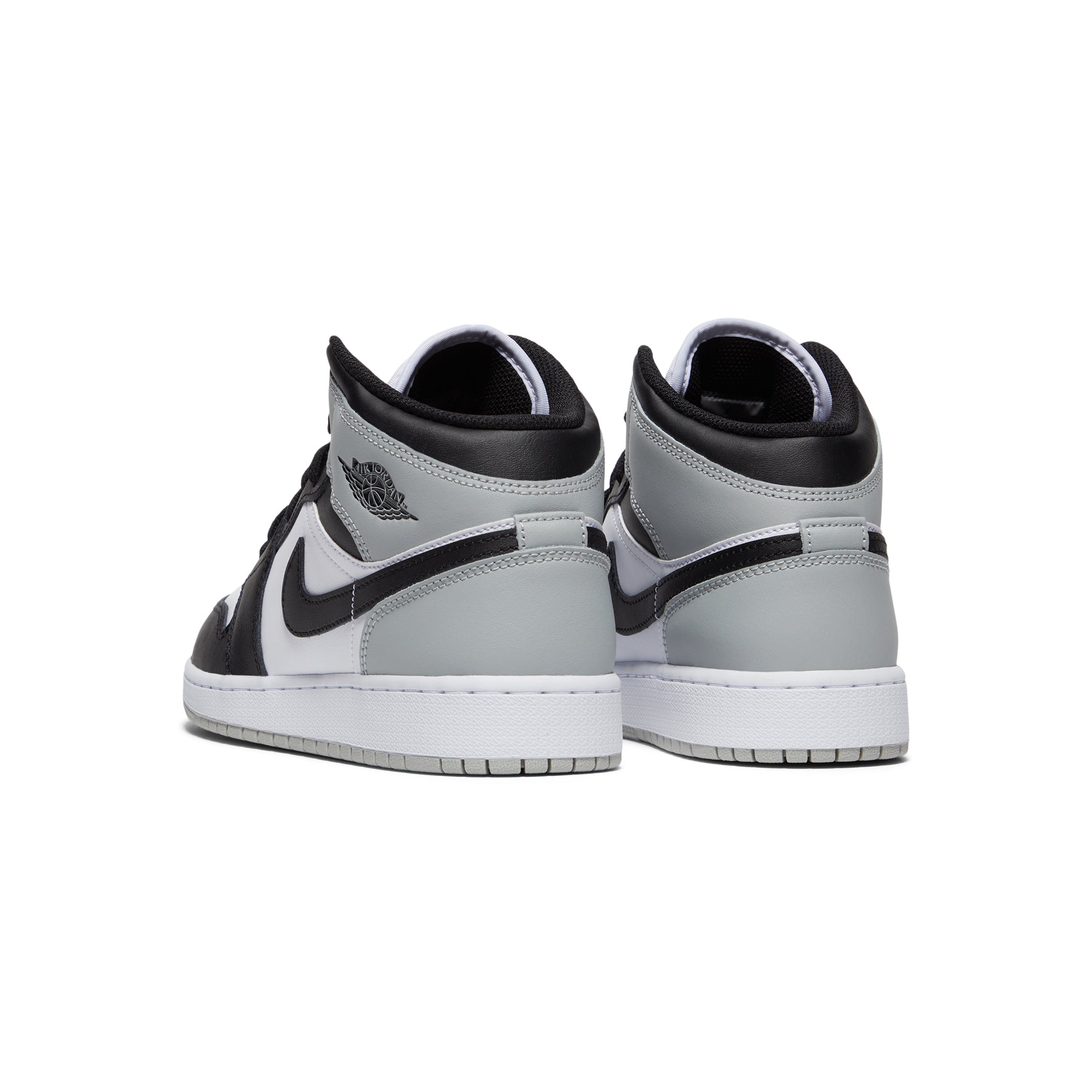 Air Jordan 1 Mid Kids (White/Black/Light smoke grey)