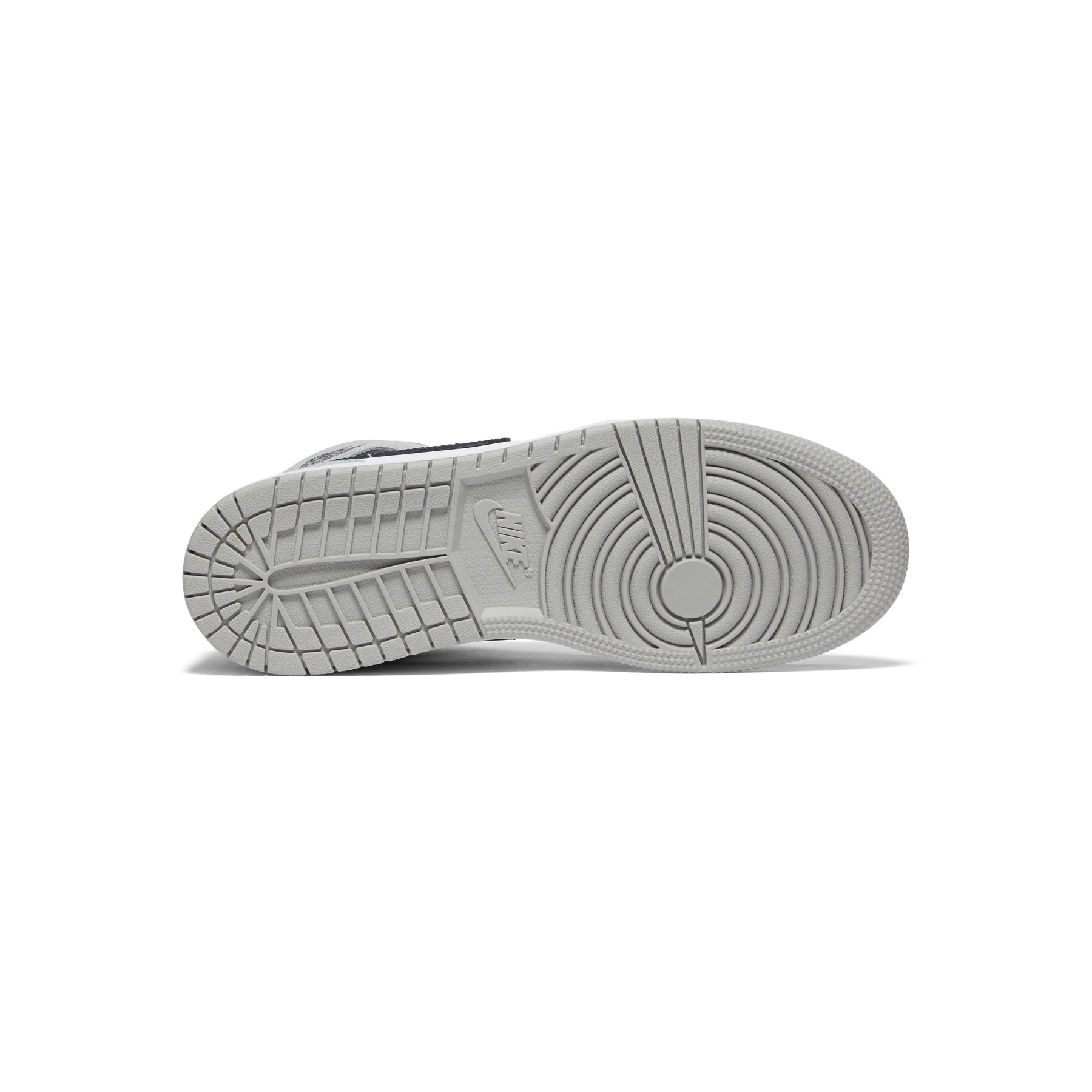 Air Jordan 1 Mid Kids (White/Black/Light smoke grey)