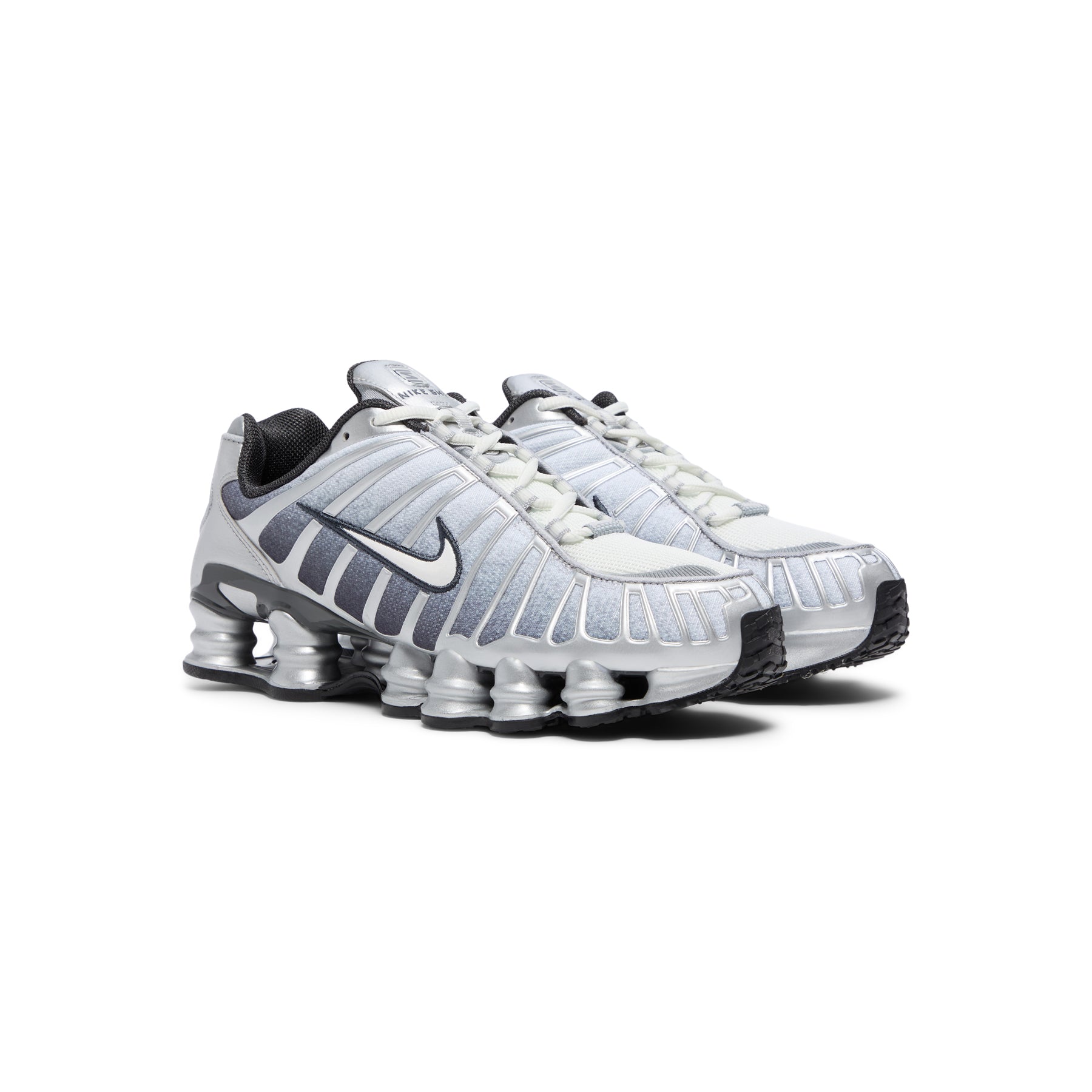 新品 NIKE SHOX TL Platinum and Silver 24.5 Nike Women's Shox TL Pure Platinum and Metallic Silver Shoes