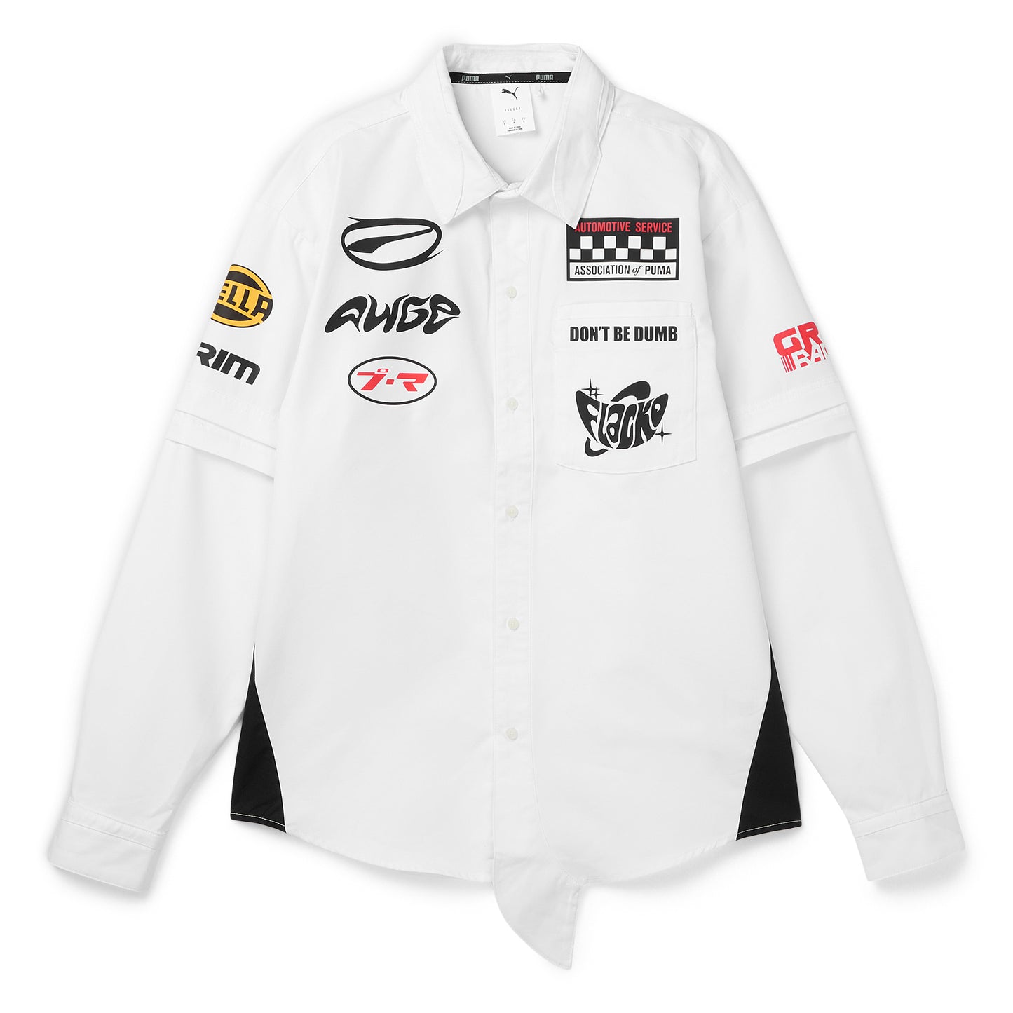 Puma x A$AP Rocky Layered Pit Crew Button Down Shirt (White)