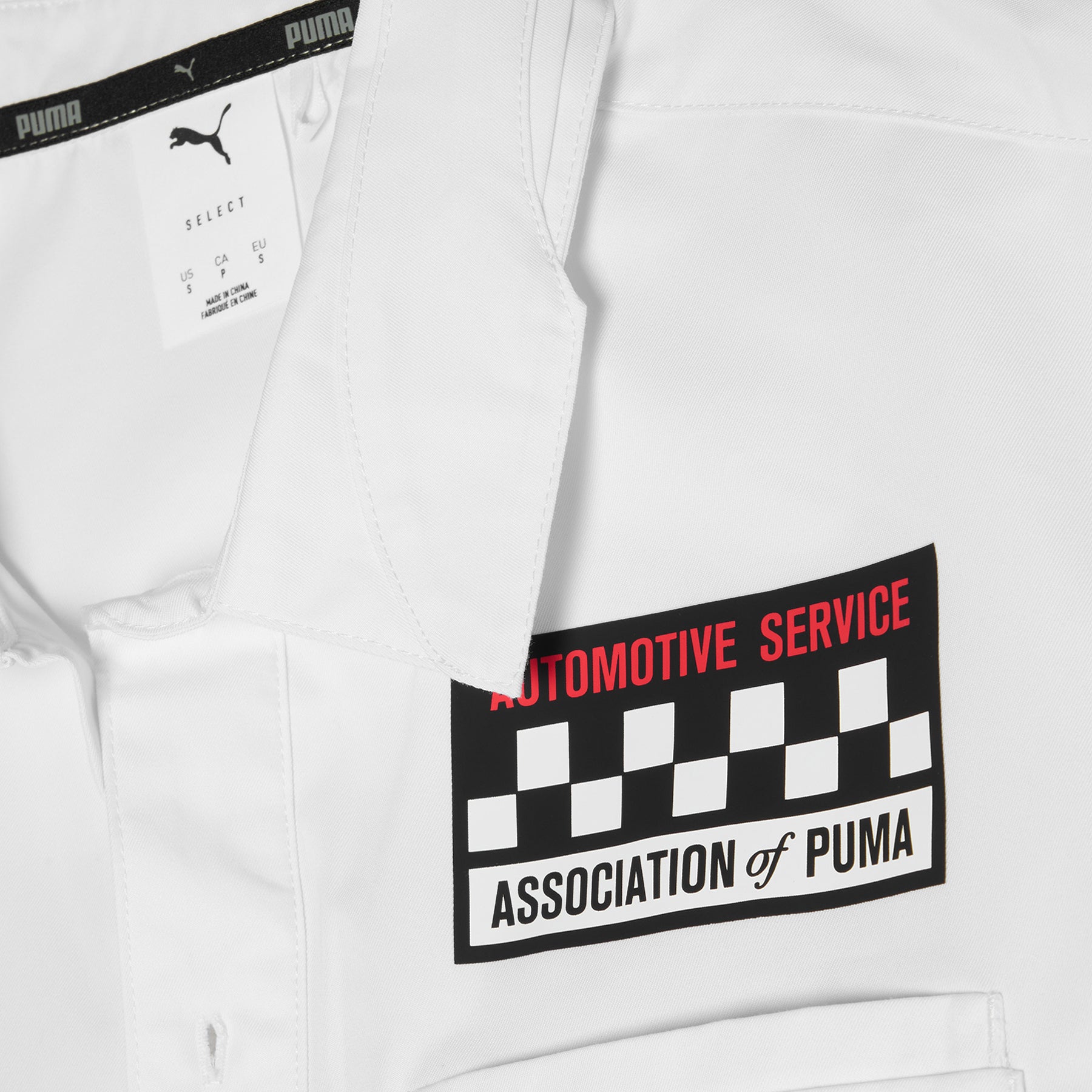 Puma x A$AP Rocky Layered Pit Crew Button Down Shirt (White)
