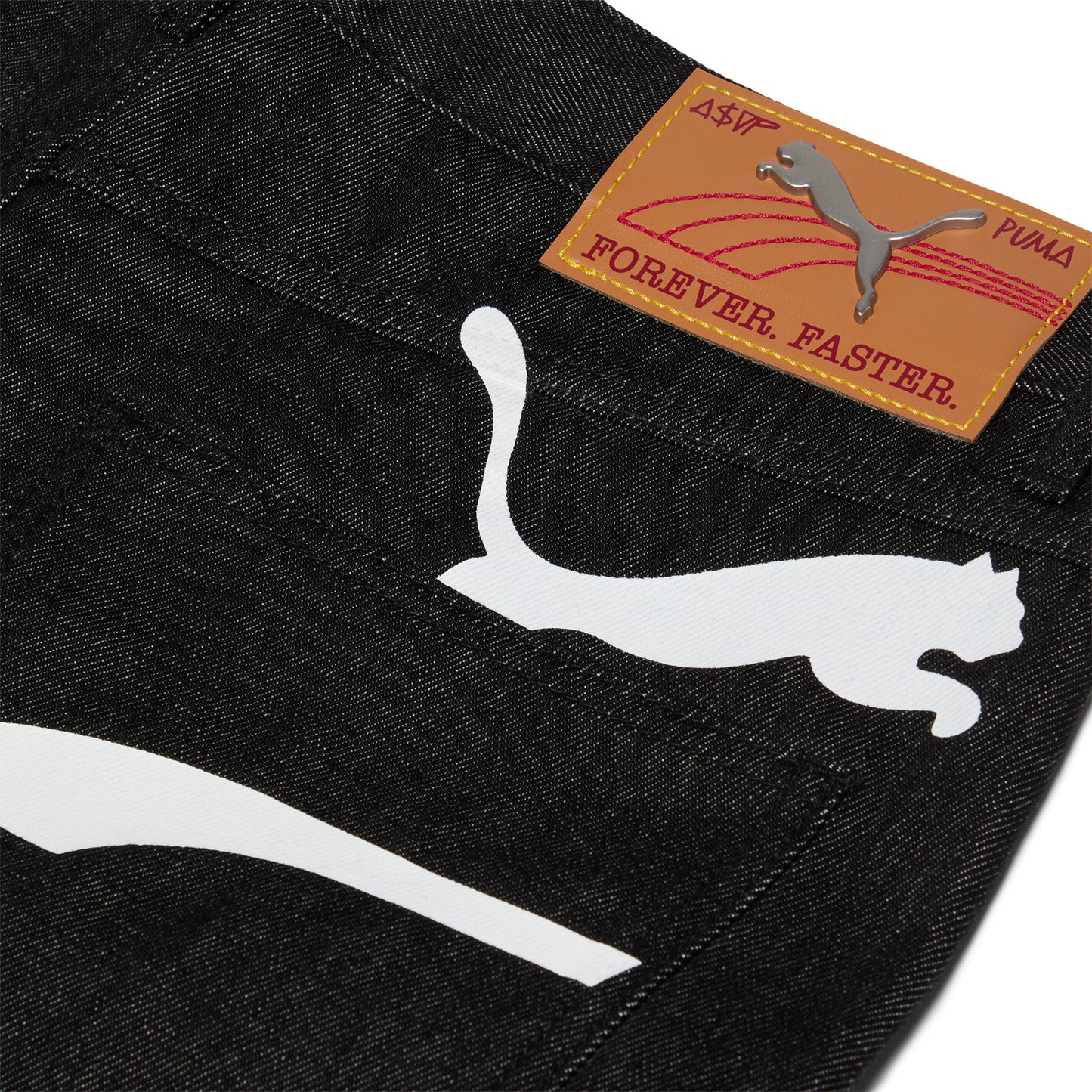 Puma x A$AP Rocky Printed Denim Pants (Black)