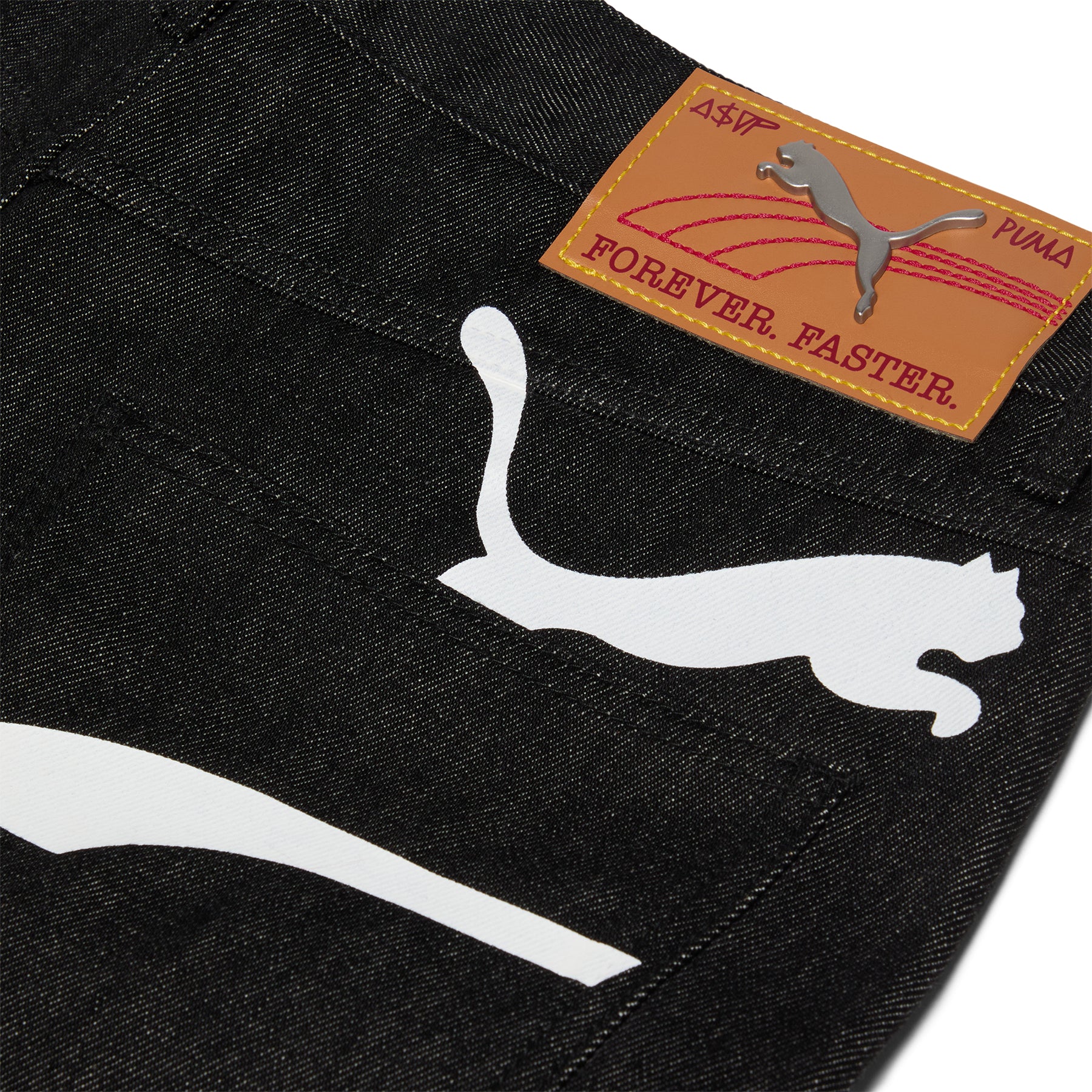 Puma x A$AP Rocky Printed Denim Pants (Black)