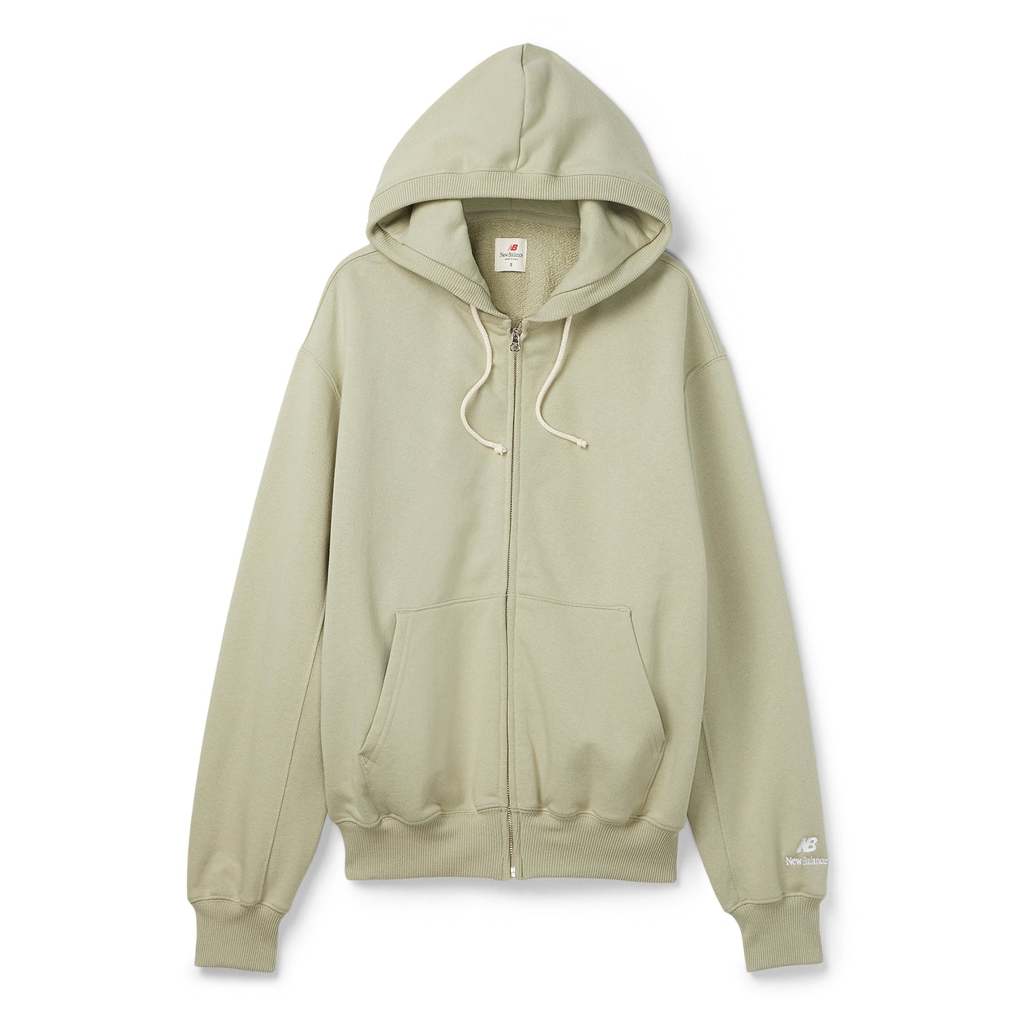 New Balance Made In USA Full Zip Hoodie (Olivine)