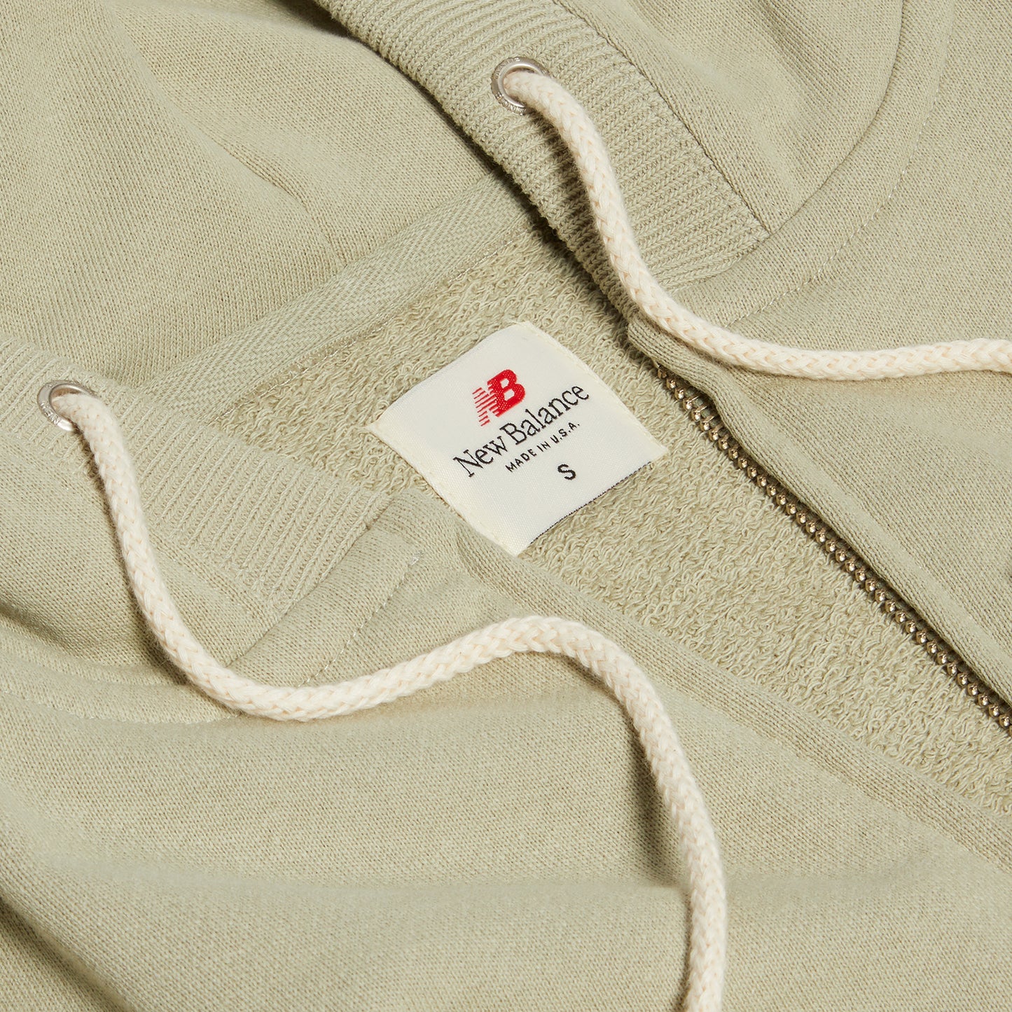 New Balance Made In USA Full Zip Hoodie (Olivine)