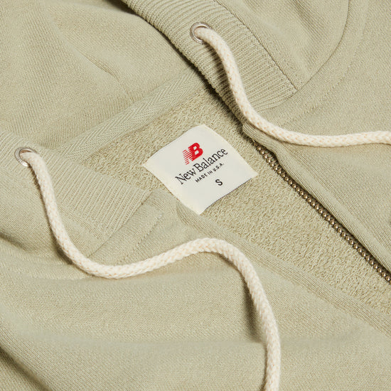 New Balance Made In USA Full Zip Hoodie (Olivine)