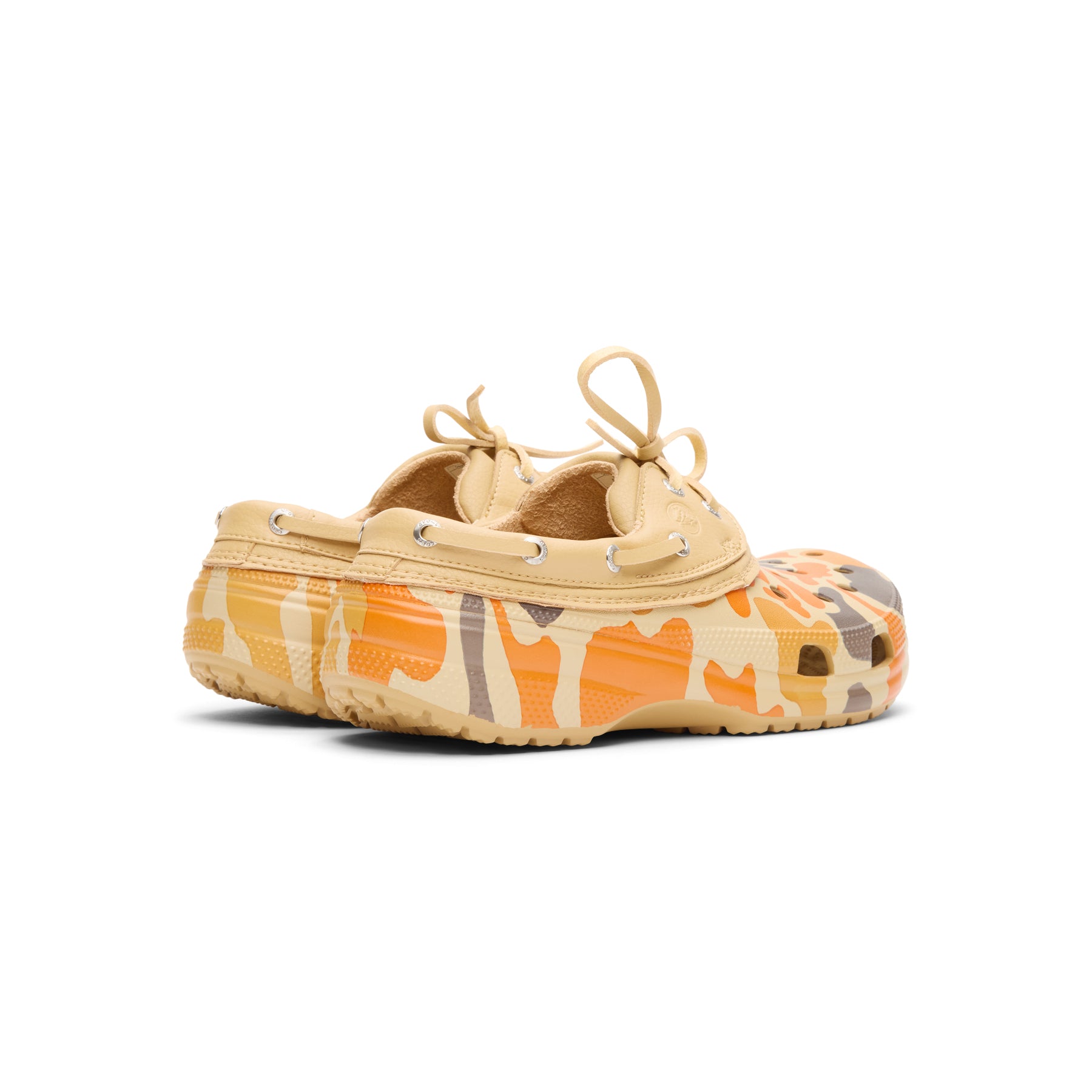 Crocs Classic Duck Camo Boat Shoe  (Tan/Shocking Orange)