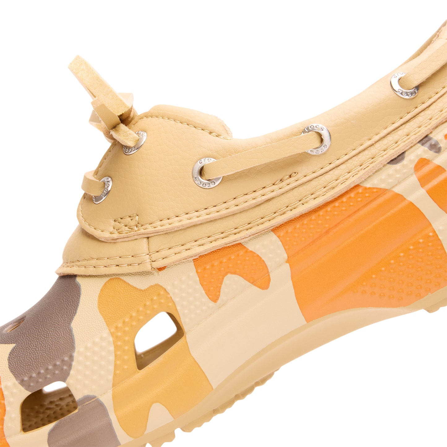 Crocs Classic Duck Camo Boat Shoe  (Tan/Shocking Orange)