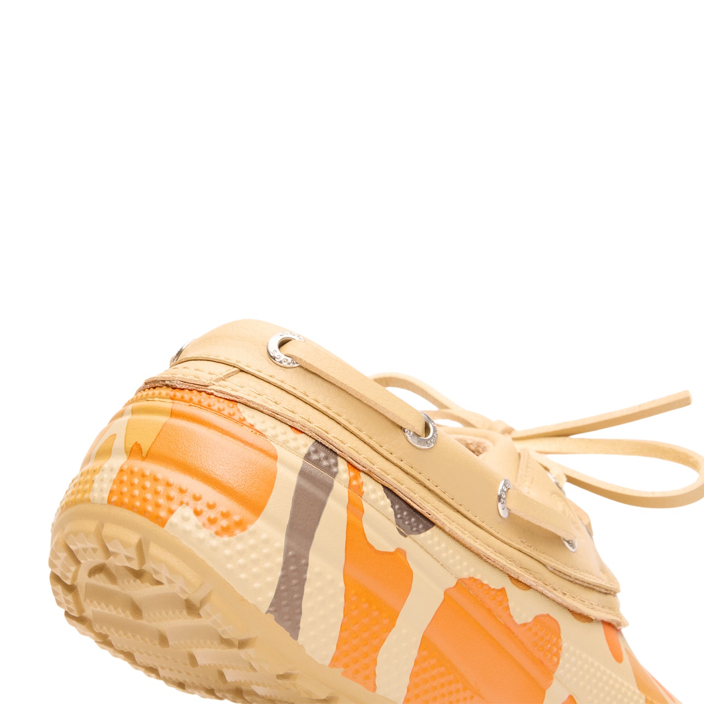 Crocs Classic Duck Camo Boat Shoe  (Tan/Shocking Orange)