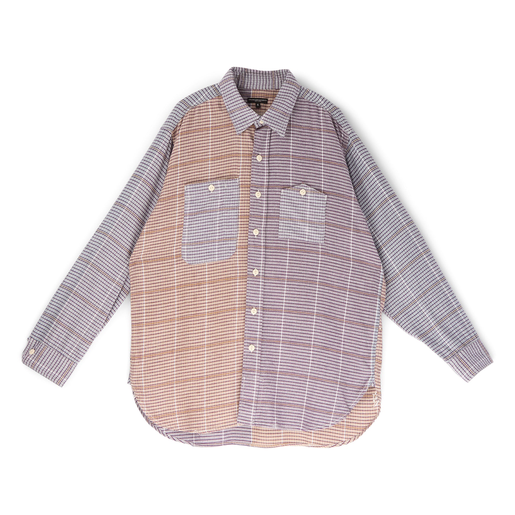 Engineered Garments Work Shirt (Multi Color Cotton Color Block Check)