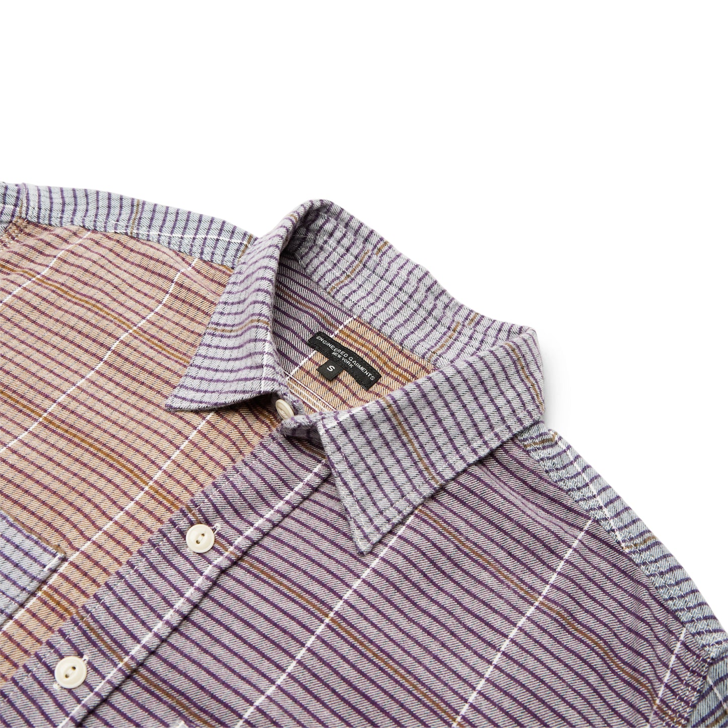 Engineered Garments Work Shirt (Multi Color Cotton Color Block Check)