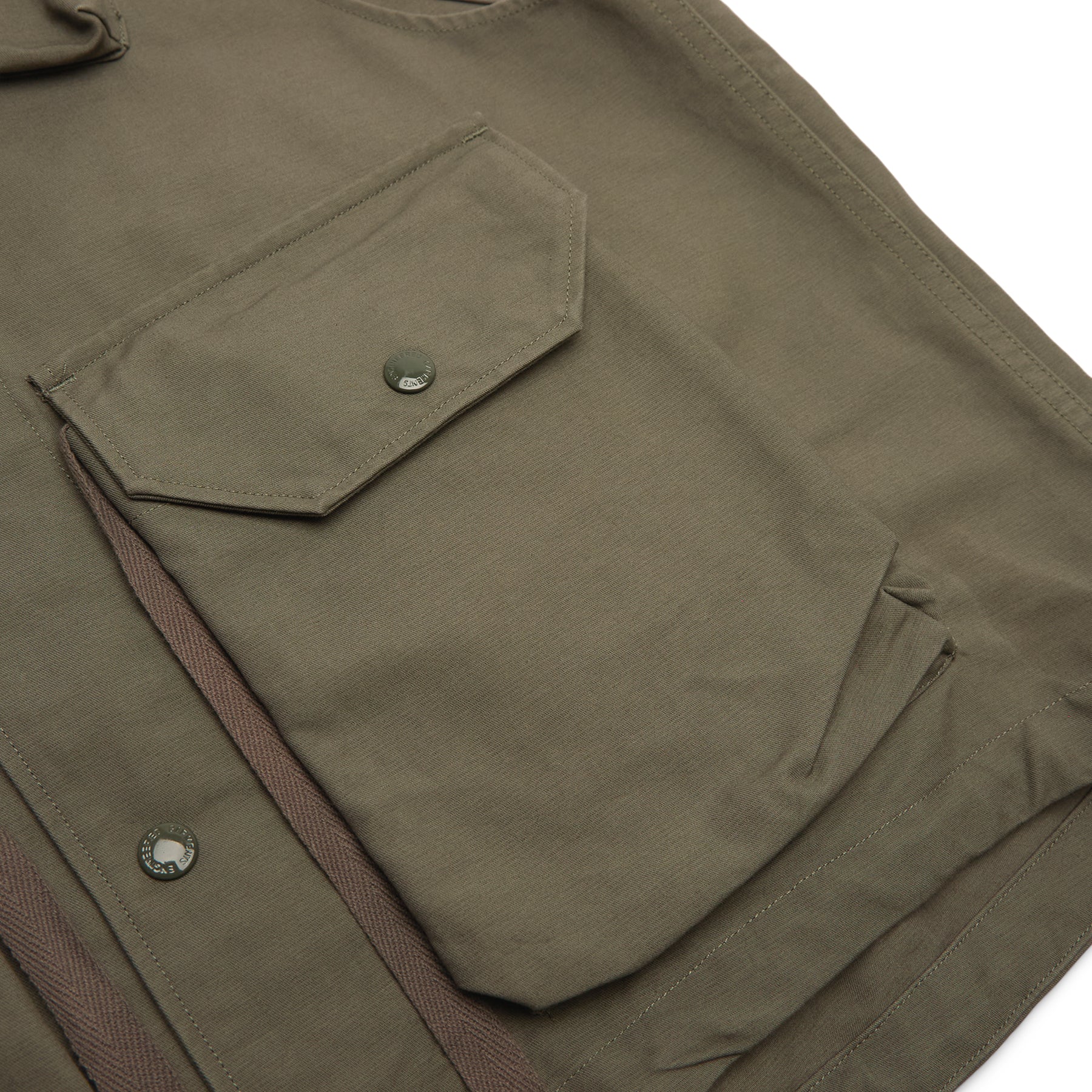 Engineered Garments Field Vest (C - Olive Cotton Double Cloth