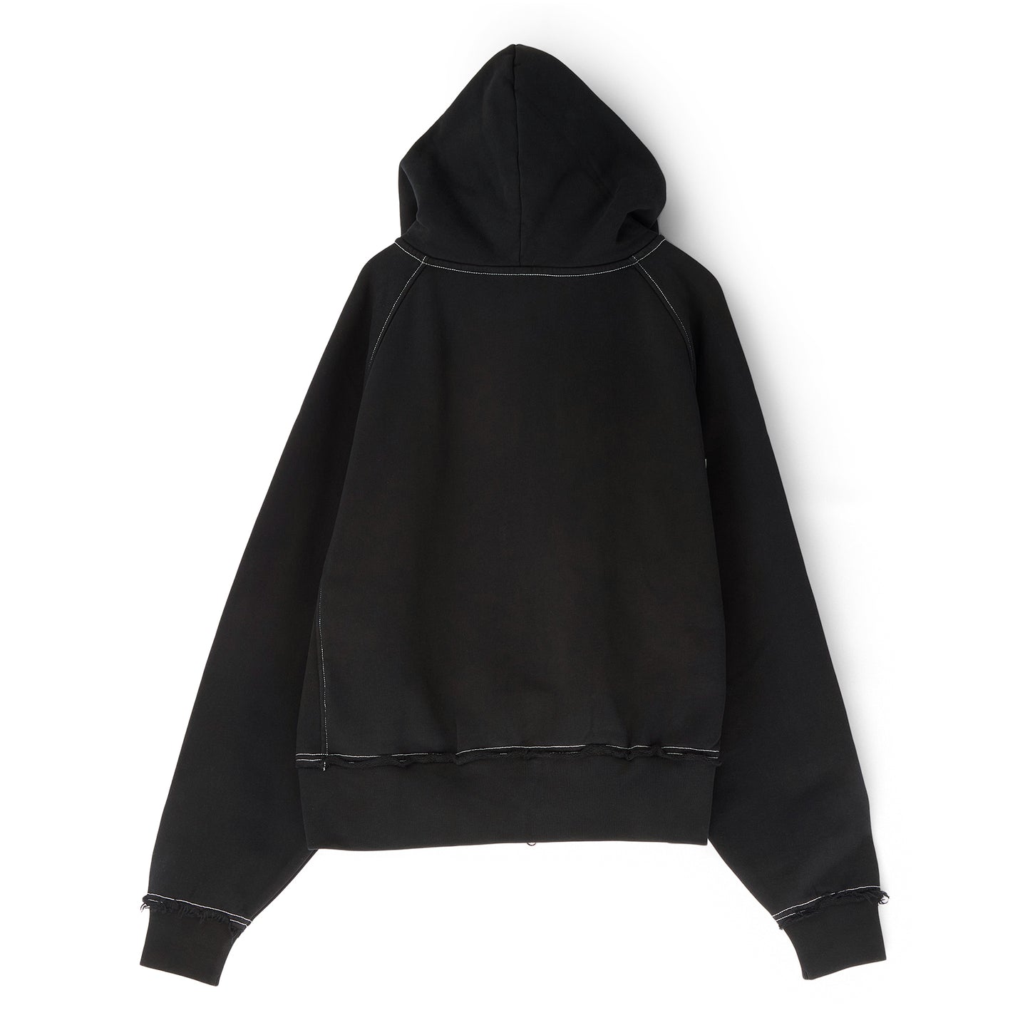 Adidem Asterisks Frayed Collegiate Hoodie (Black/Cream)