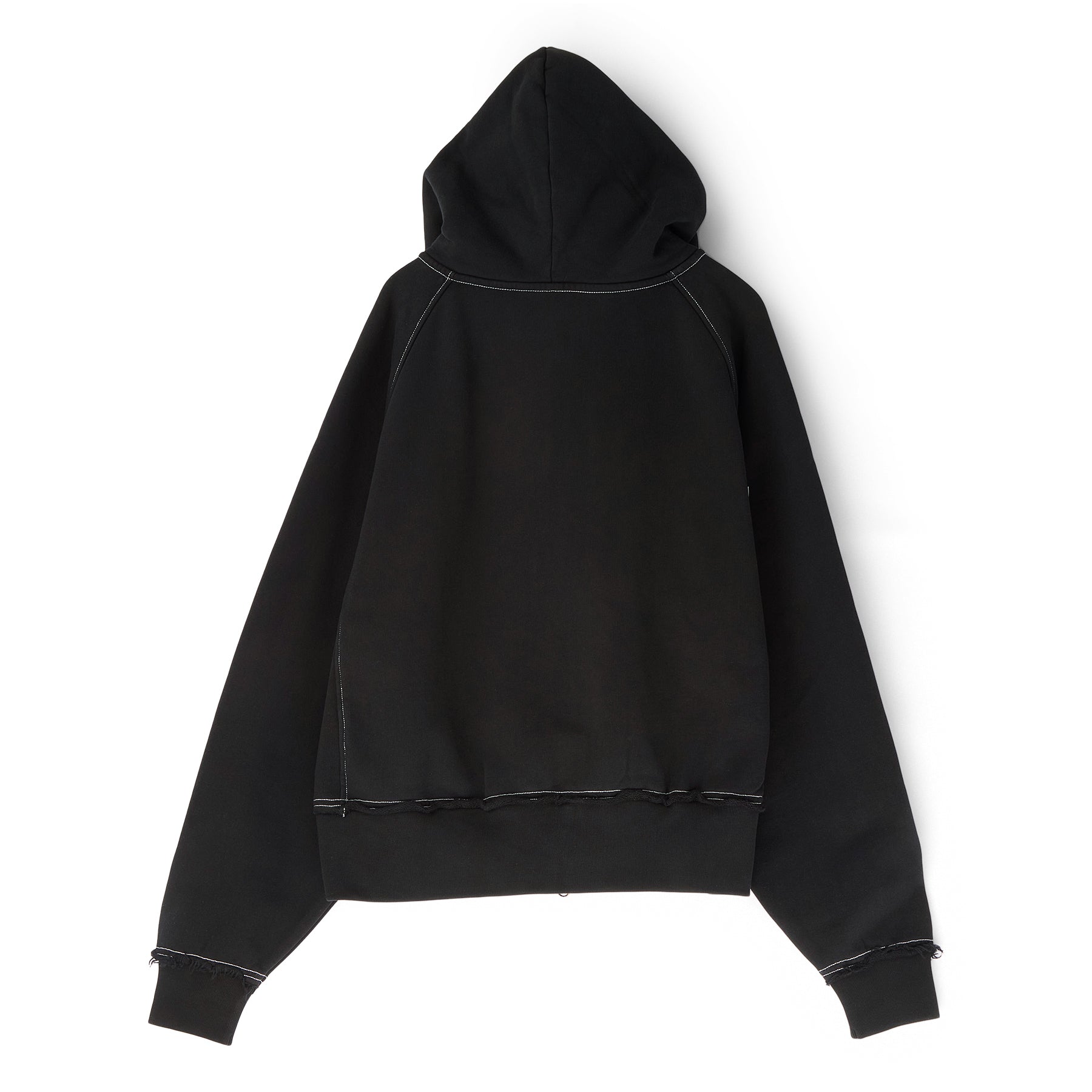 Adidem Asterisks Frayed Collegiate Hoodie (Black/Cream)