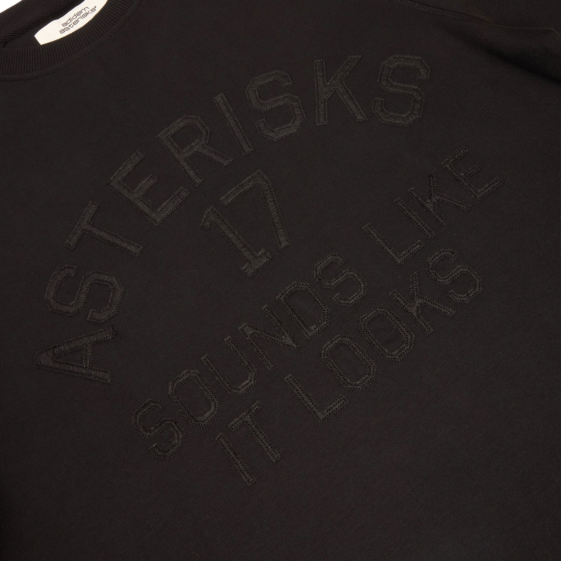 Adidem Asterisks Collegiate Shirt (Triple Black)