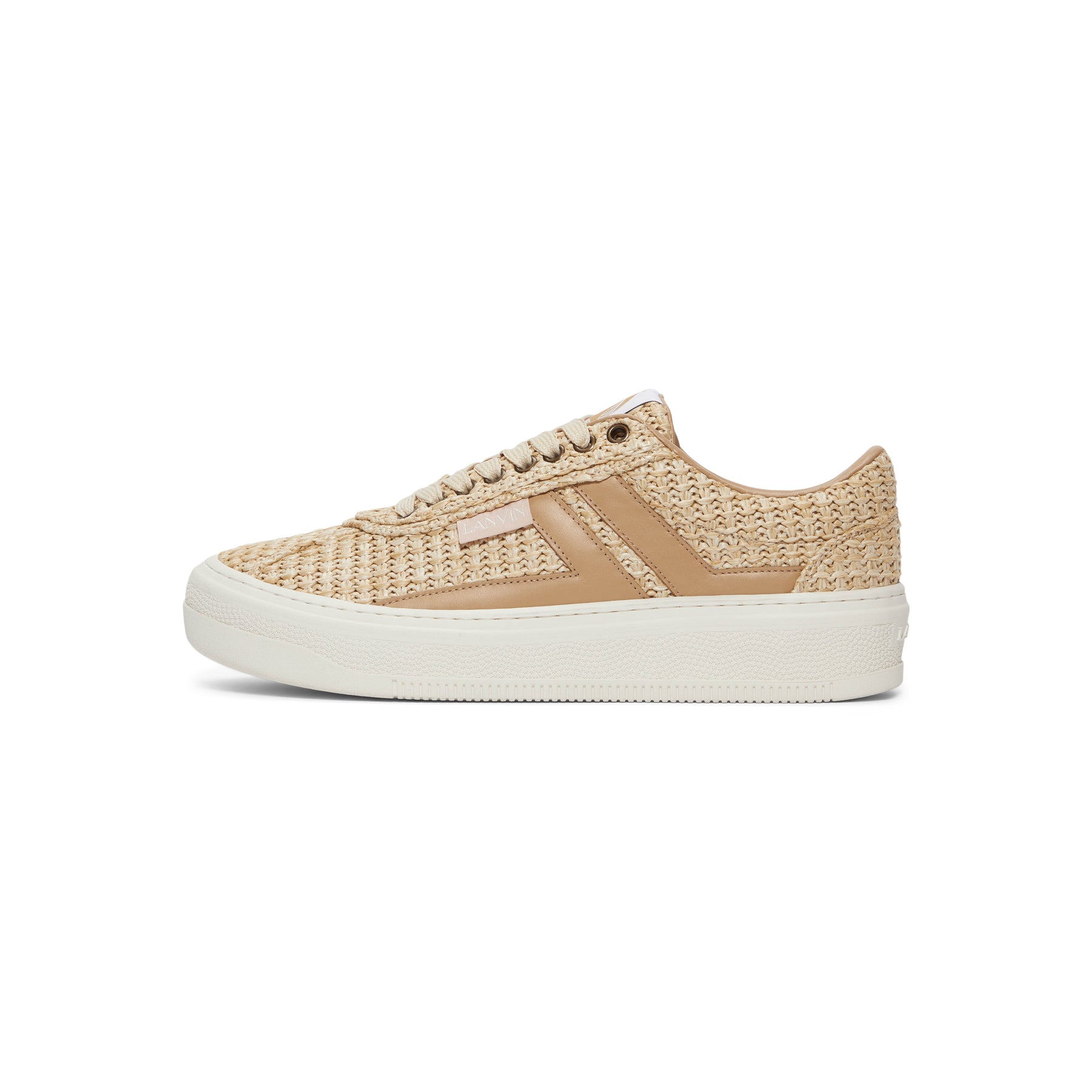 Lanvin Cash Raffia Sneakers (Natural)
