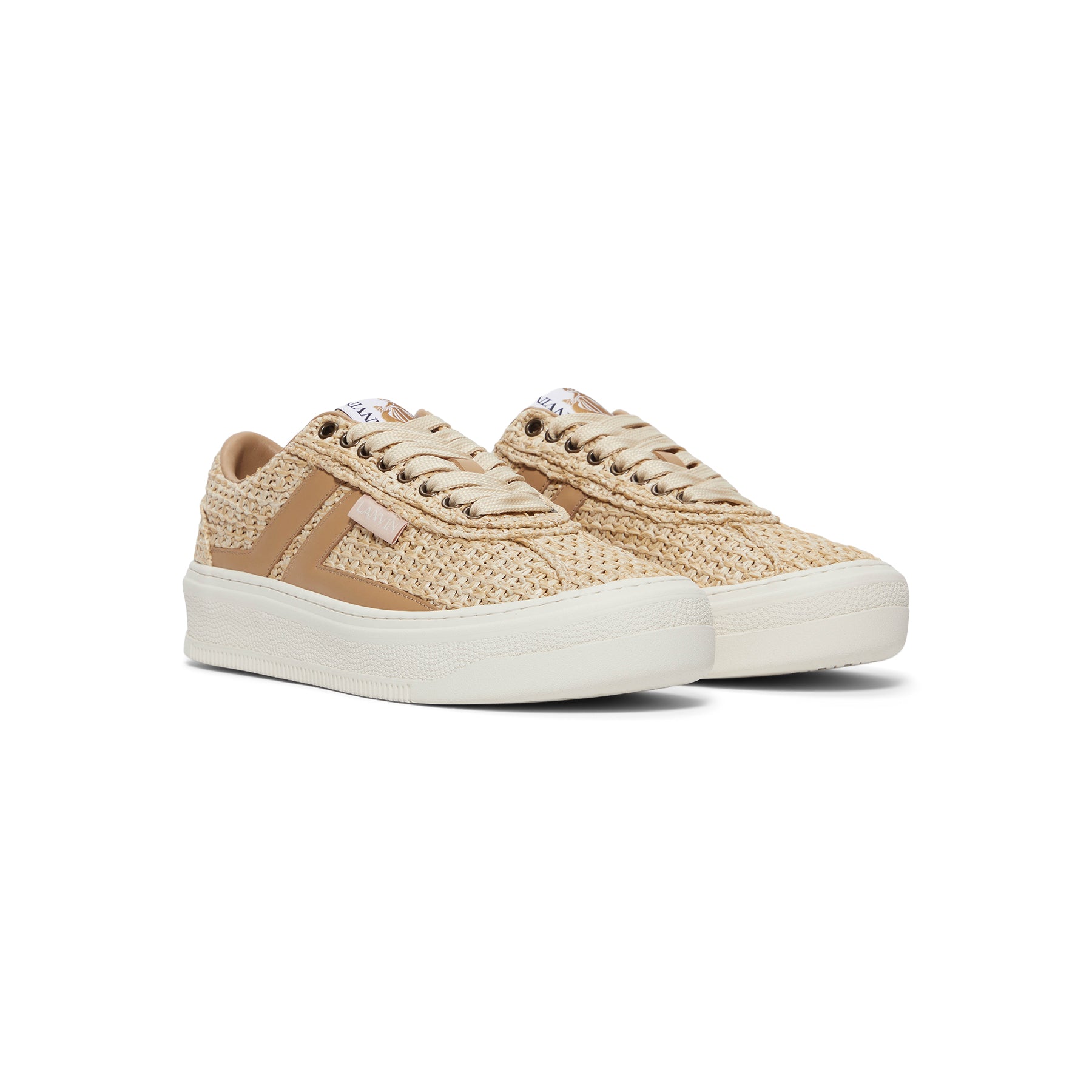 Lanvin Cash Raffia Sneakers (Natural)