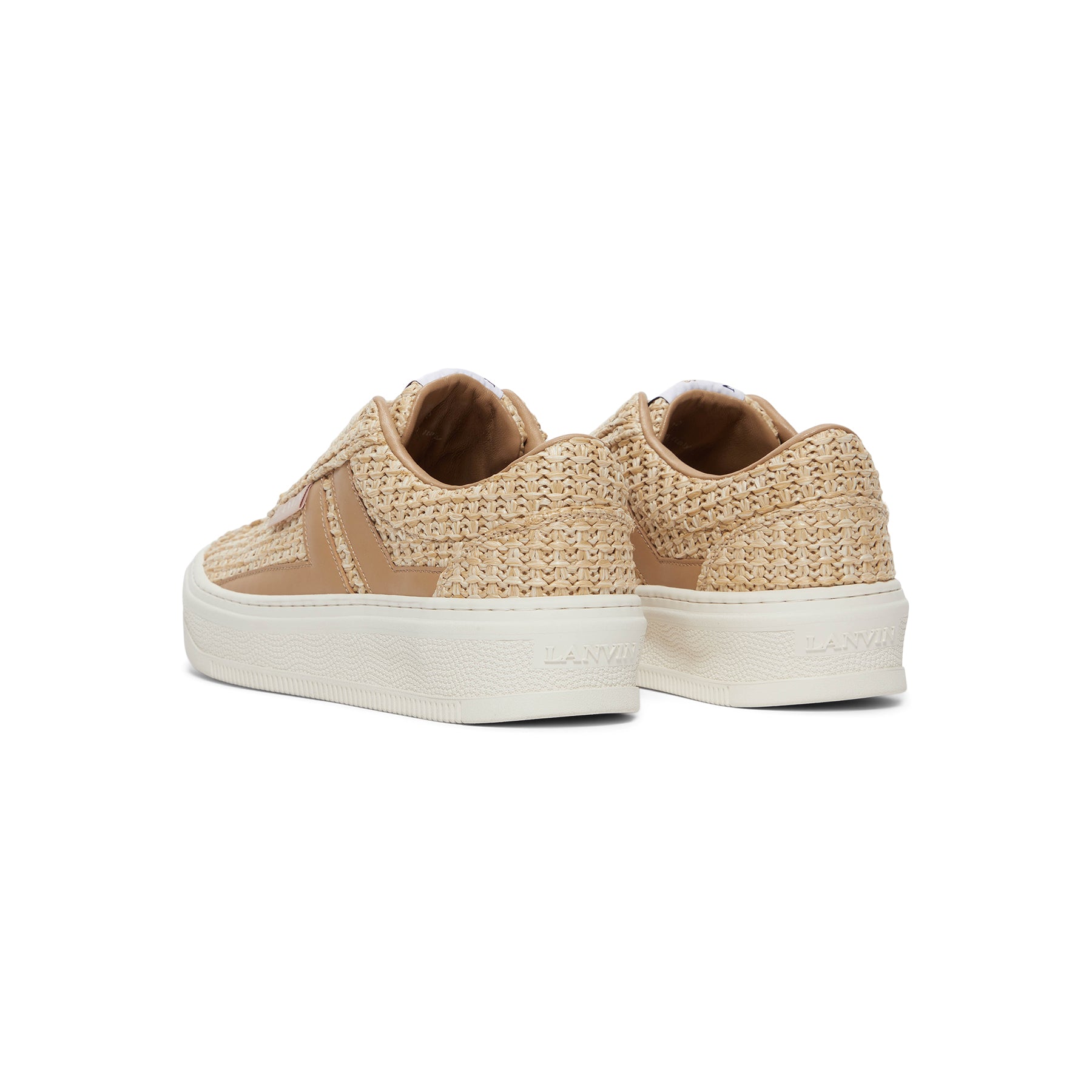 Lanvin Cash Raffia Sneakers (Natural)