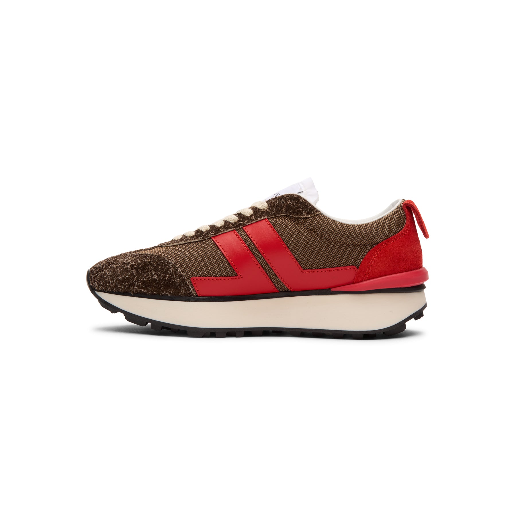 Lanvin Bumpr Mesh Sneakers (Brown/Red)
