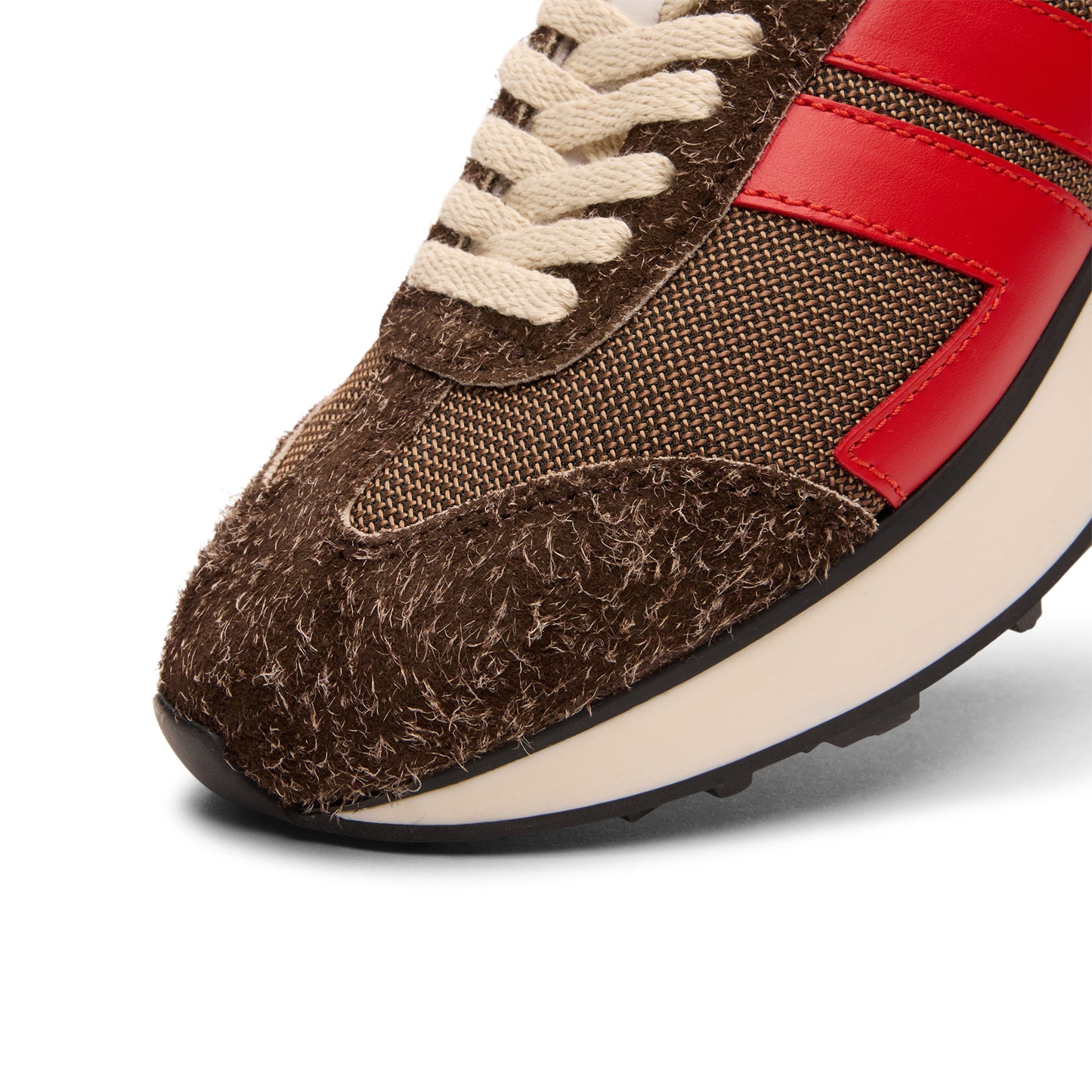 Lanvin Bumpr Mesh Sneakers (Brown/Red)