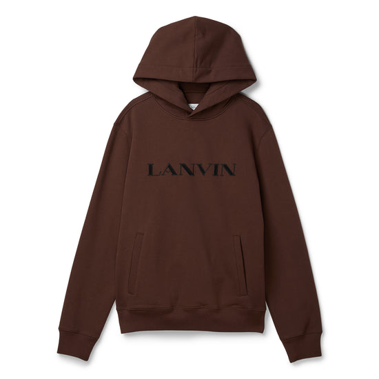 Lanvin Logo Hoodie (Dark Mocha)