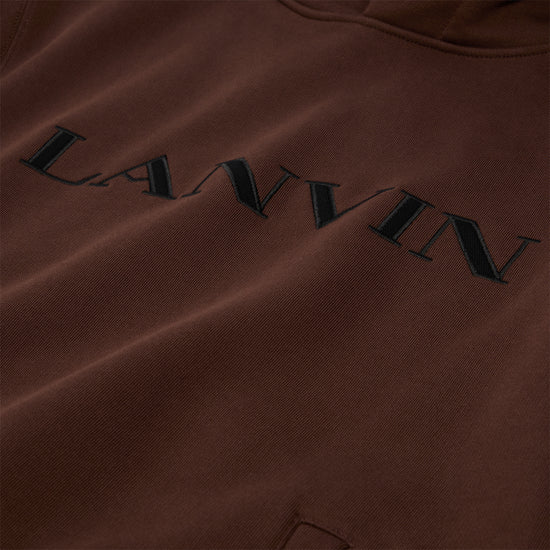 Lanvin Logo Hoodie (Dark Mocha)