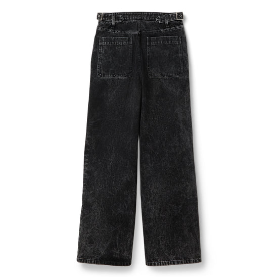 Lanvin Loose Fit Washed Denim Pants (Black)
