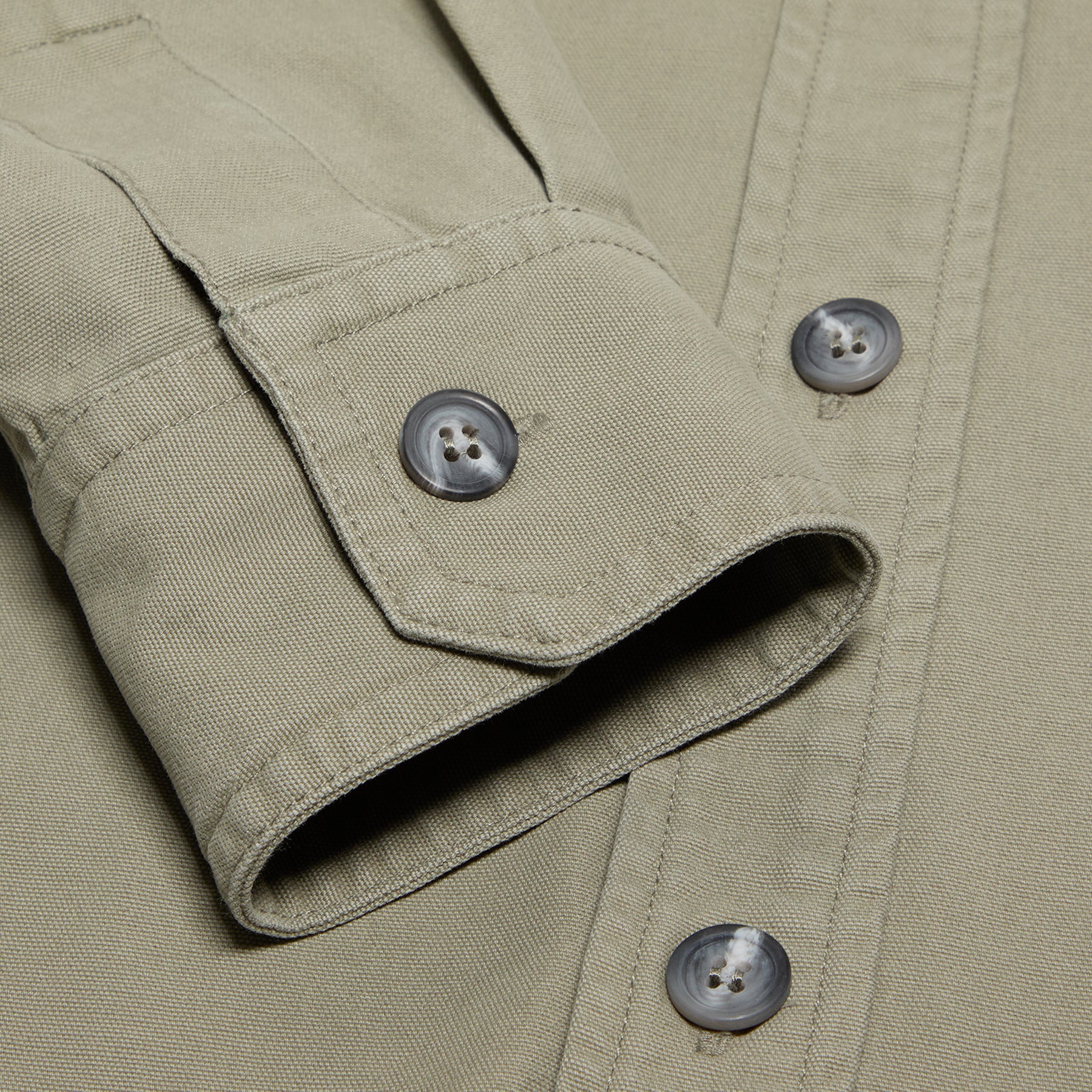 A.P.C. Basile Canvas Overshirt (Gray Green)
