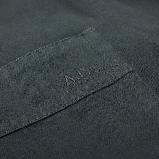 A.P.C. Basile Brodee Poitrine Overshirt (Anthracite)