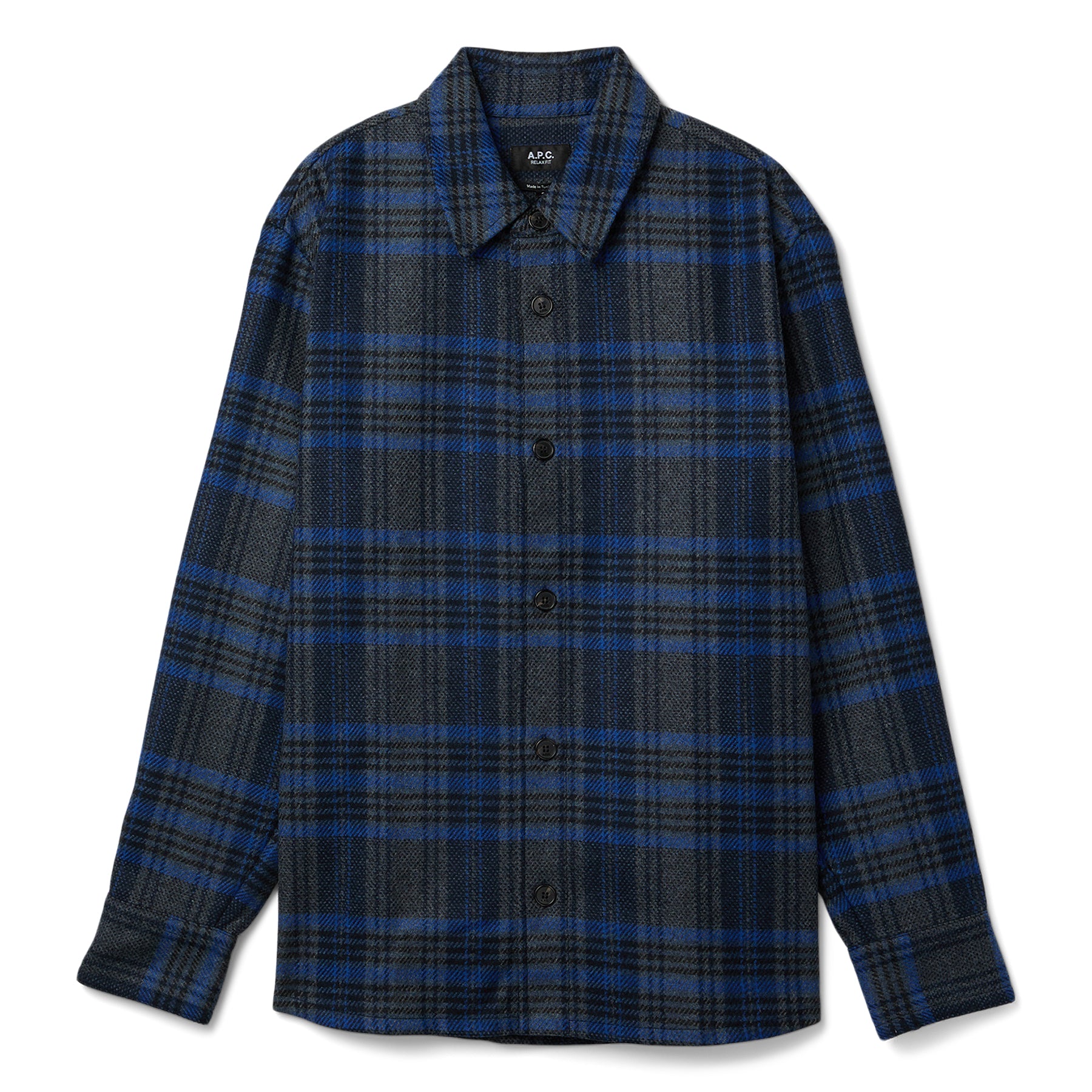 A.P.C. Bobby Overshirt (Blue/Heather grey)