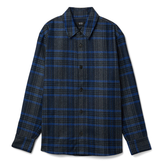 A.P.C. Bobby Overshirt (Blue/Heather Grey)