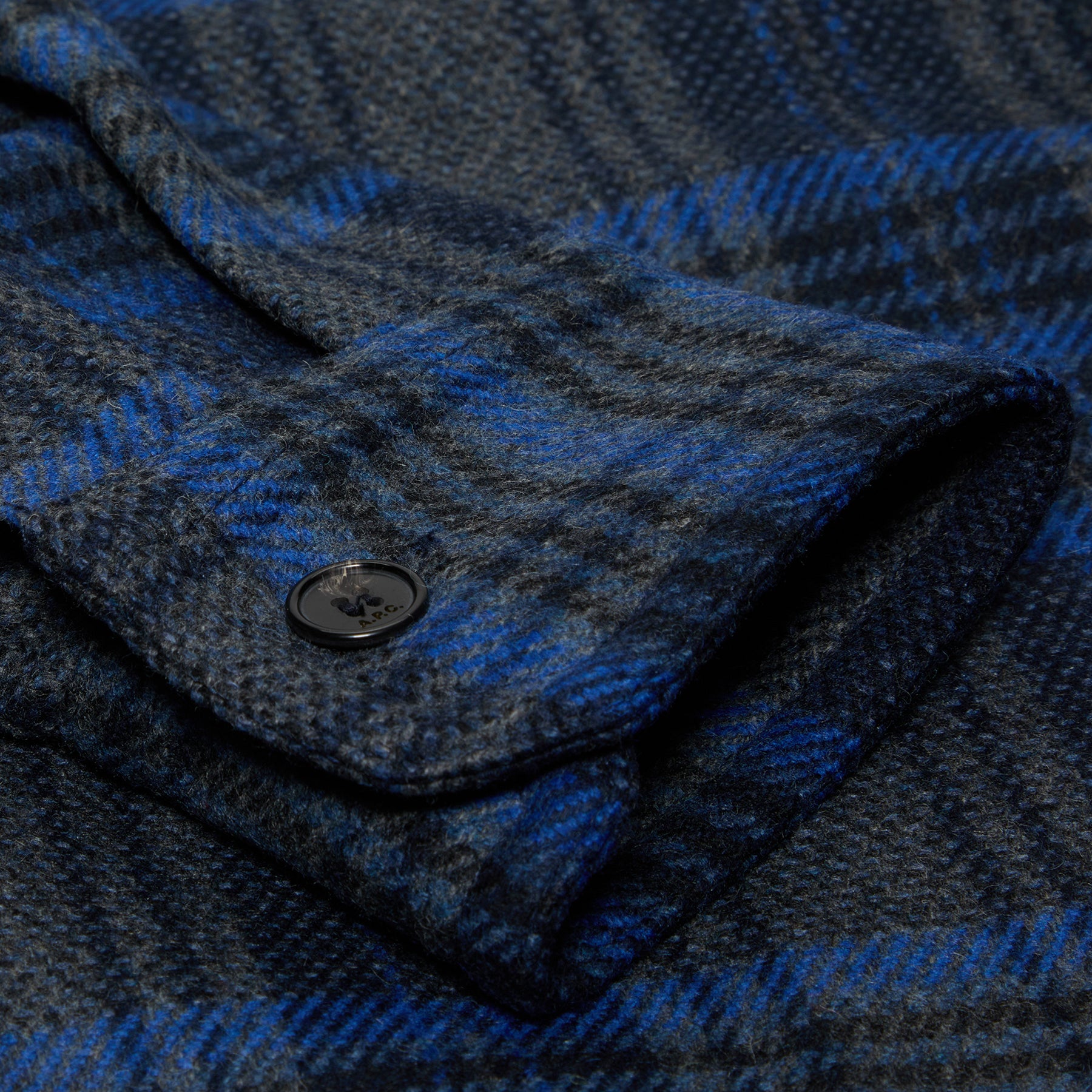 A.P.C. Bobby Overshirt (Blue/Heather grey)