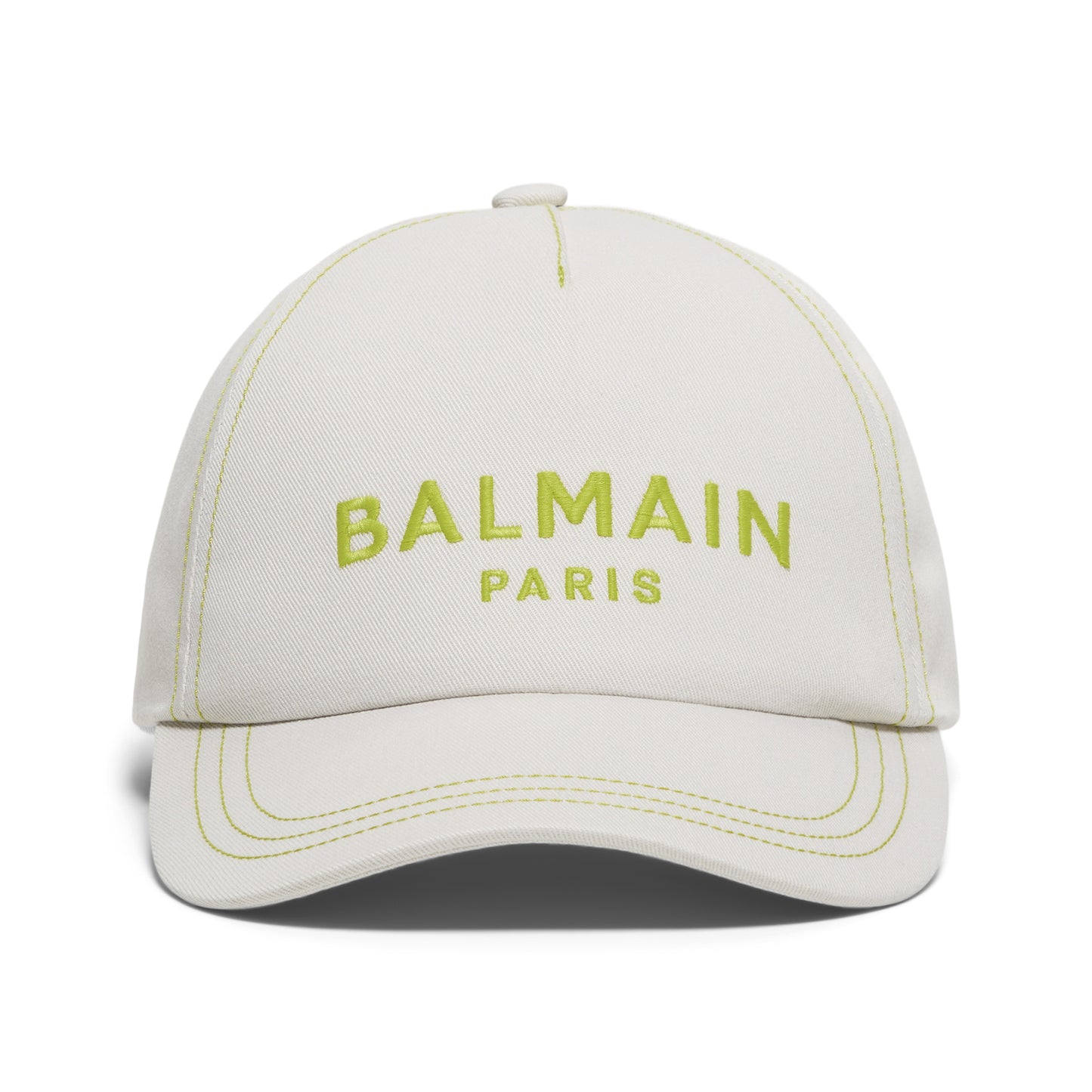 Balmain Embroidered Logo Cotton Cap (White/Green) – CNCPTS