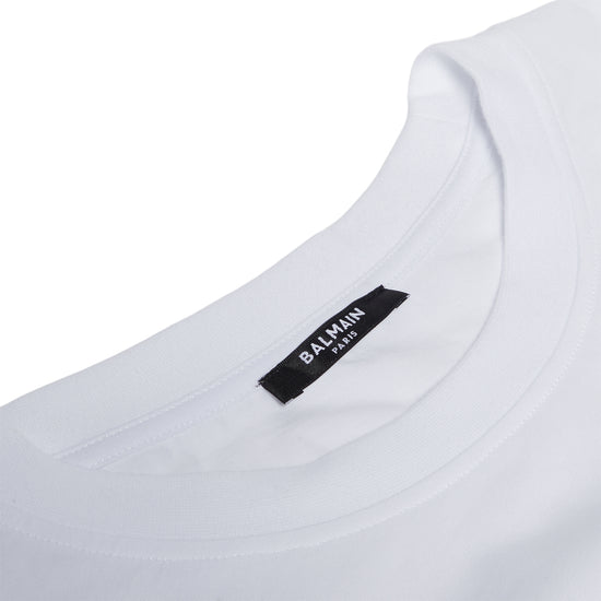 Balmain Printed Paris & Planet T-Shirt (White)