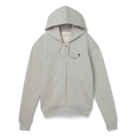 AMI ADC Zip Hoodie (Heather Ash Grey)